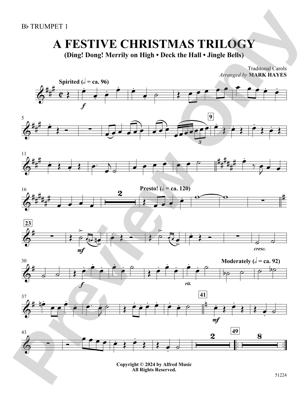A Festive Christmas Trilogy: 1st B-flat Trumpet