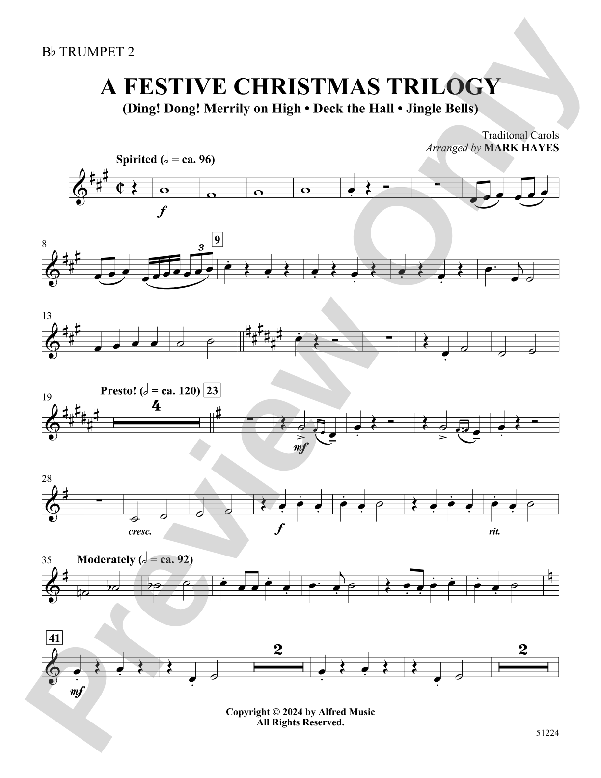 A Festive Christmas Trilogy: 2nd B-flat Trumpet