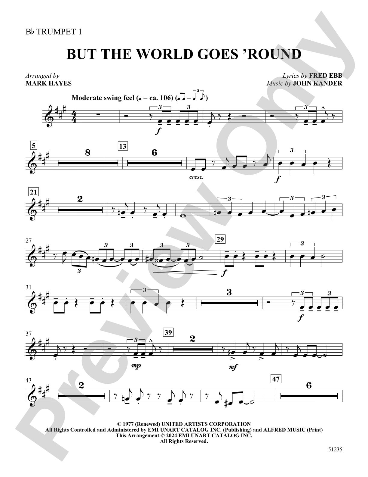 But the World Goes 'Round: 1st B-flat Trumpet