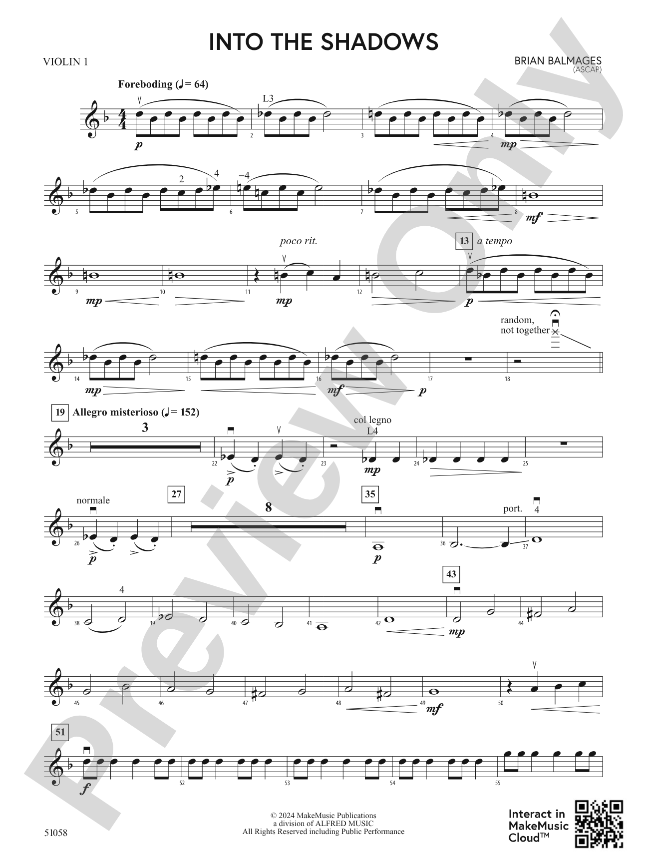 Into the Shadows: 1st Violin