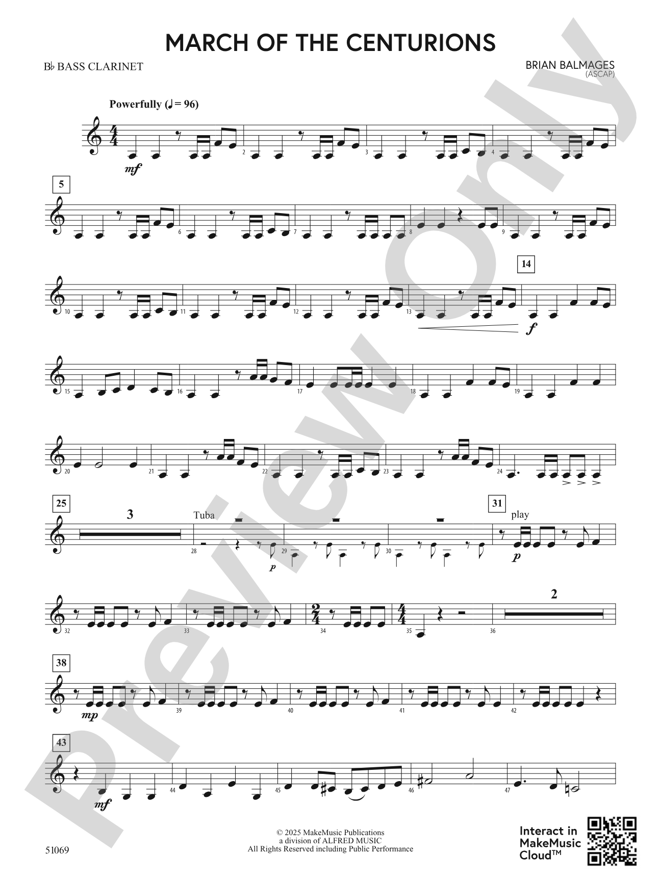 March of the Centurions: B-flat Bass Clarinet