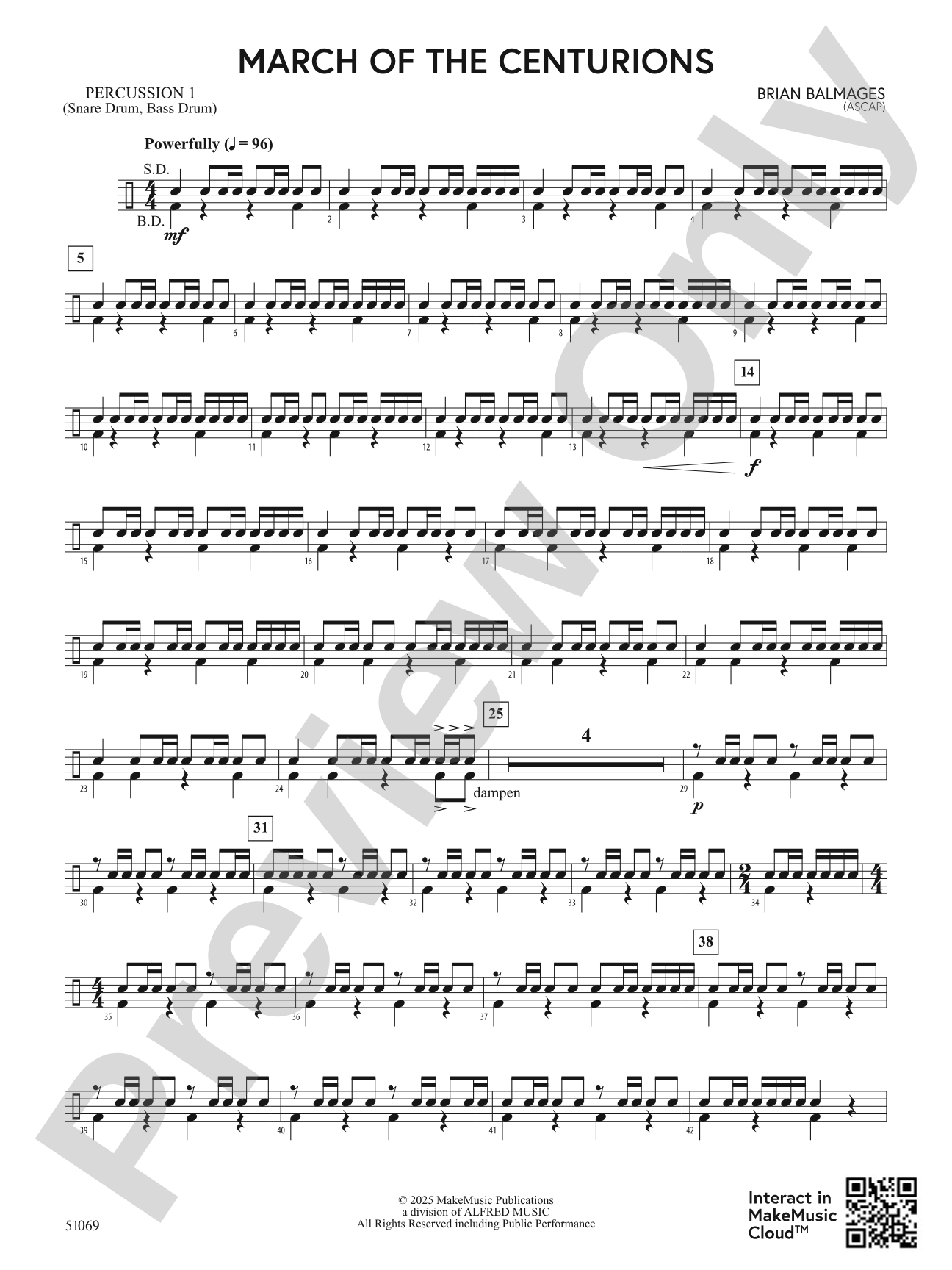 March of the Centurions: 1st Percussion