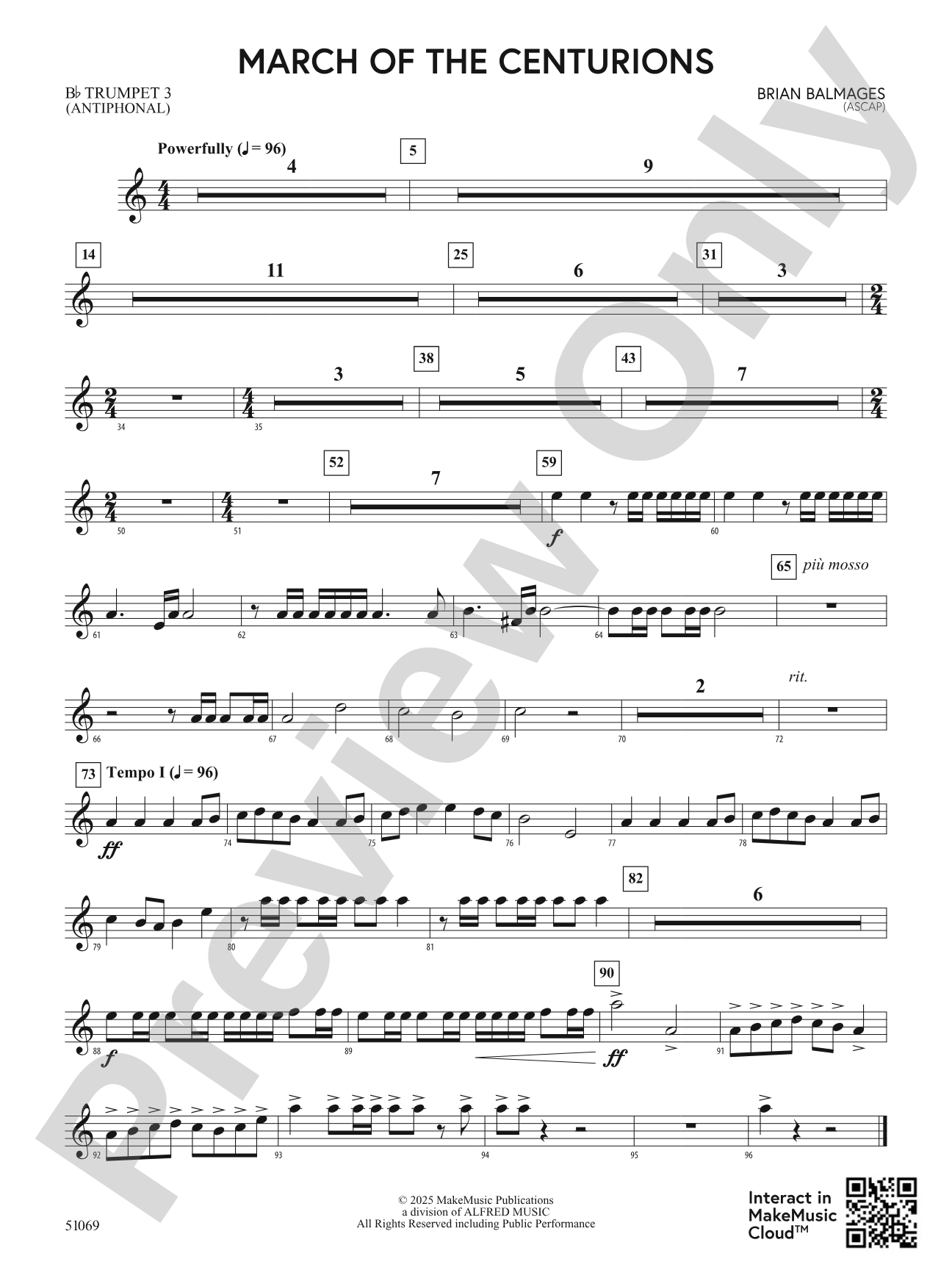 March of the Centurions: 3rd B-flat Trumpet
