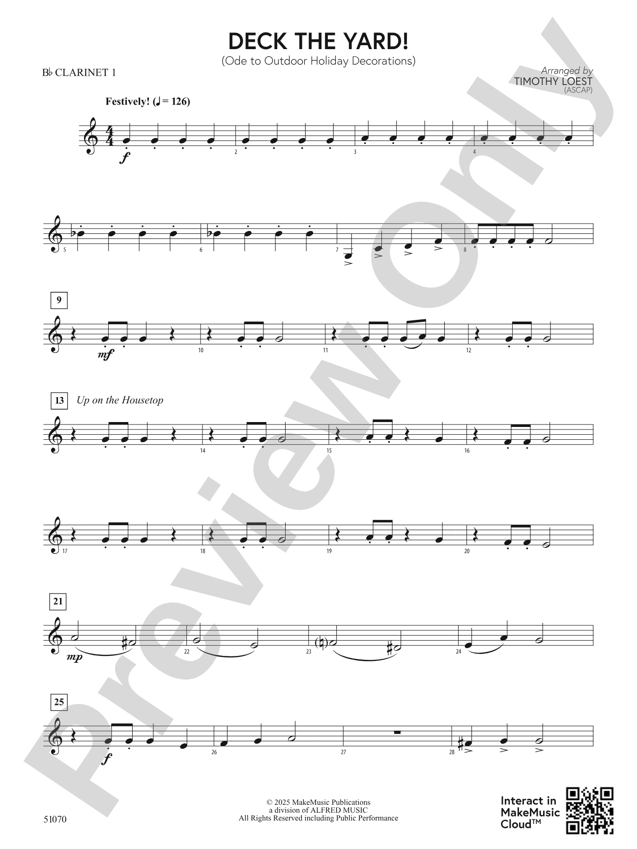 Deck the Yard!: 1st B-flat Clarinet