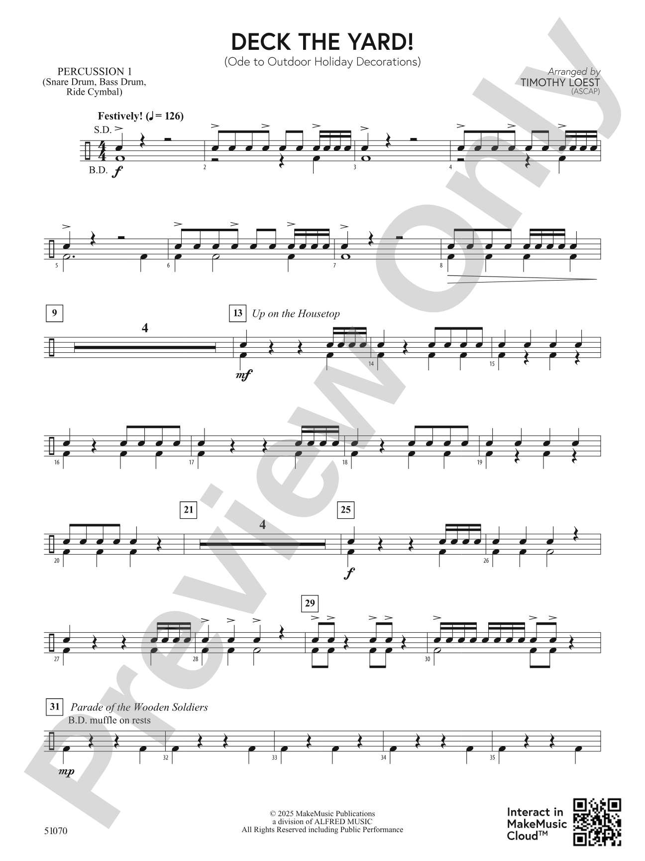 Deck the Yard!: 1st Percussion