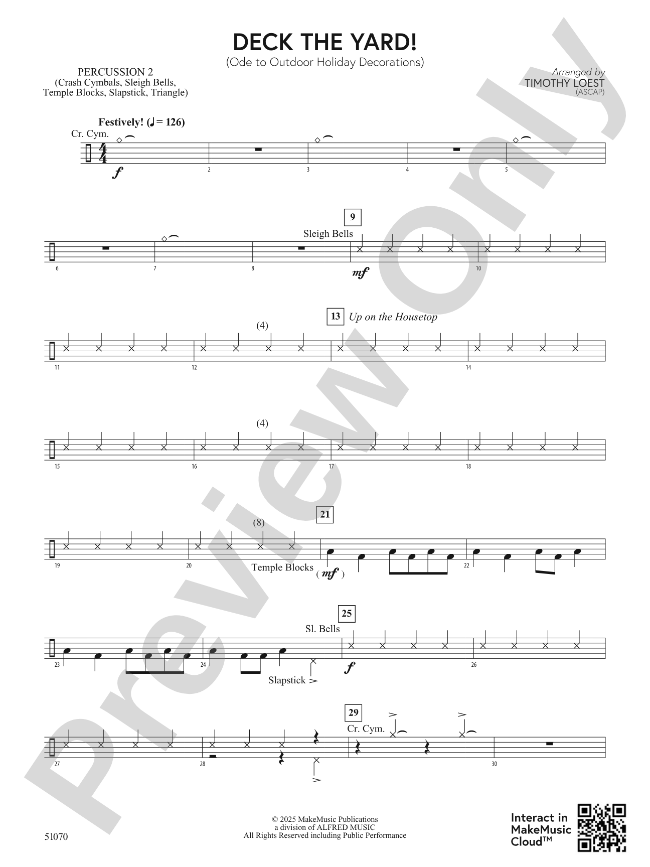 Deck the Yard!: 2nd Percussion
