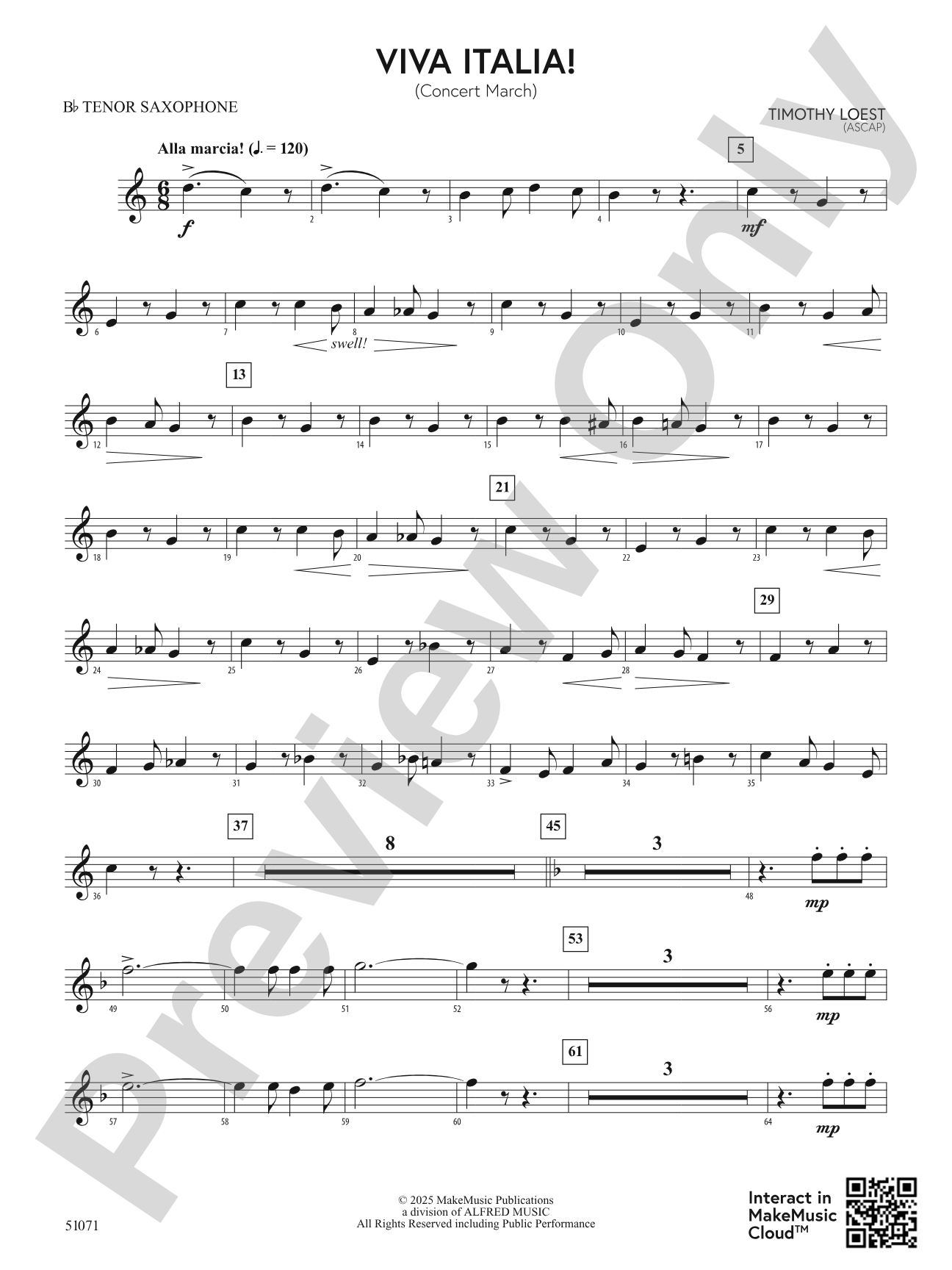 Viva Italia!: B-flat Tenor Saxophone