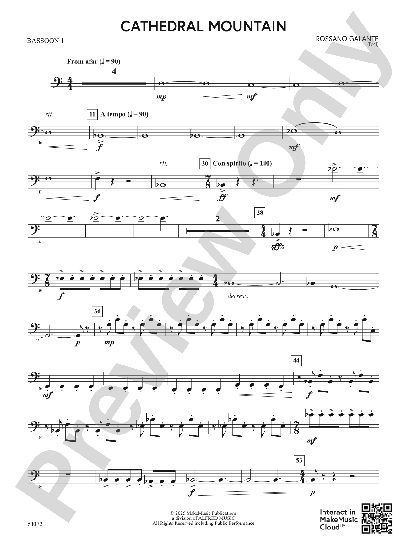 Cathedral Mountain: Bassoon