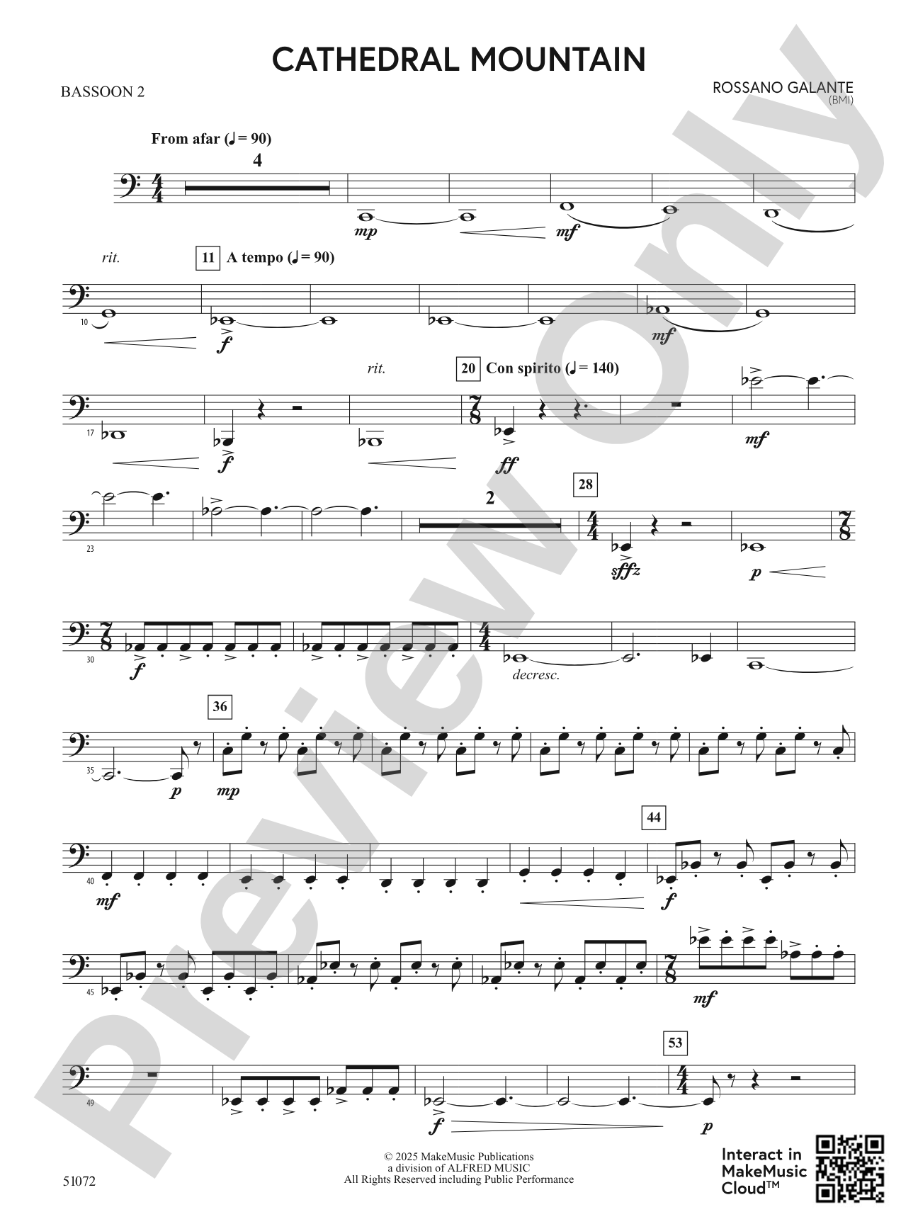 Cathedral Mountain: 2nd Bassoon