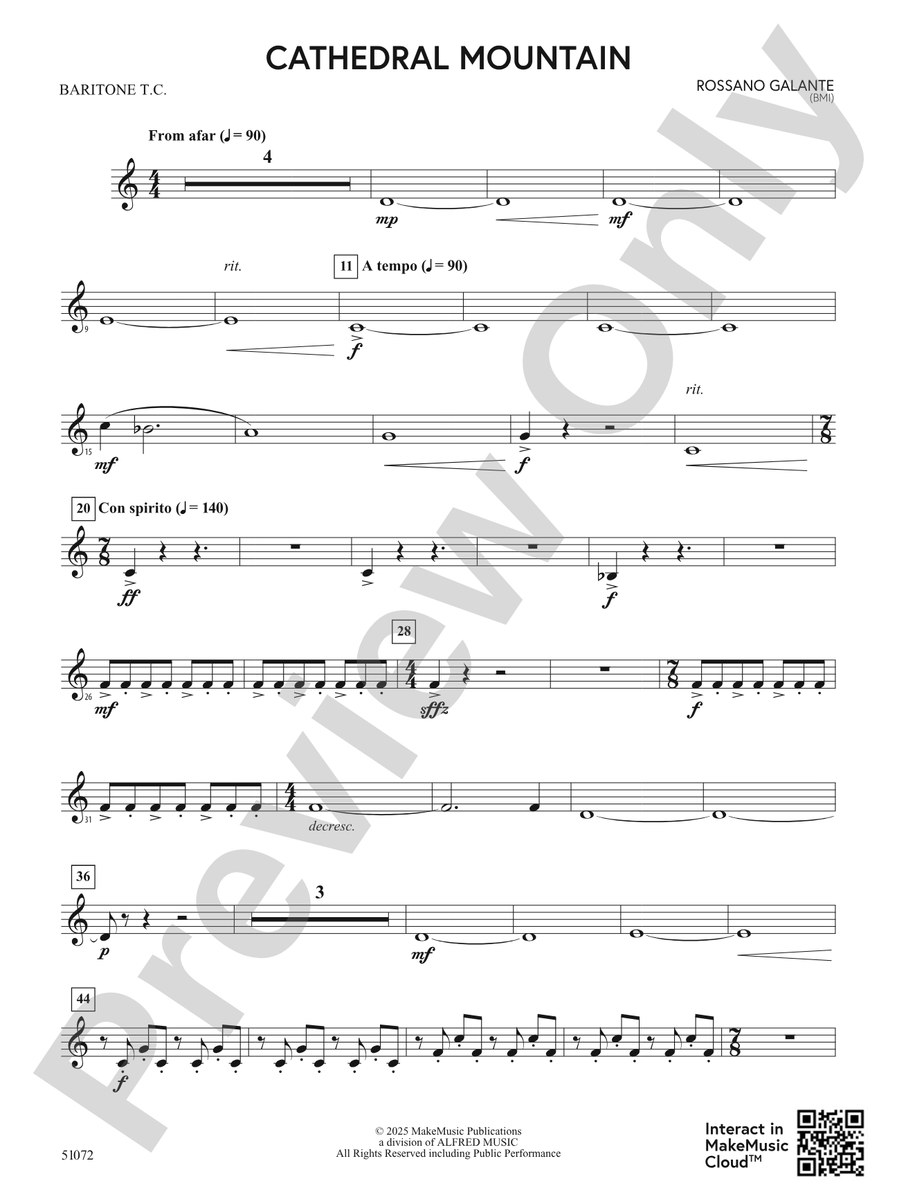 Cathedral Mountain: Baritone T.C.
