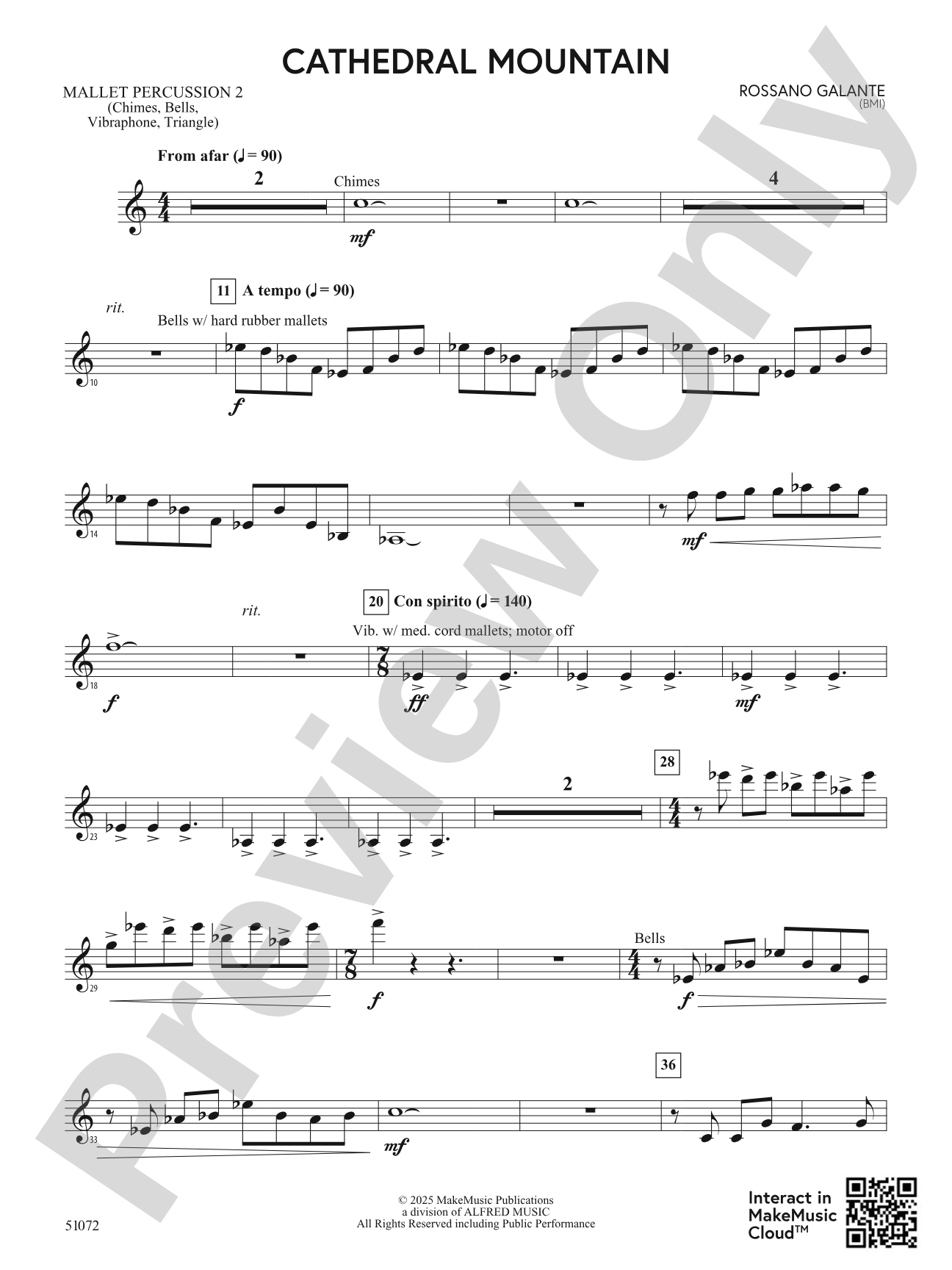 Cathedral Mountain: 2nd Mallet Percussion