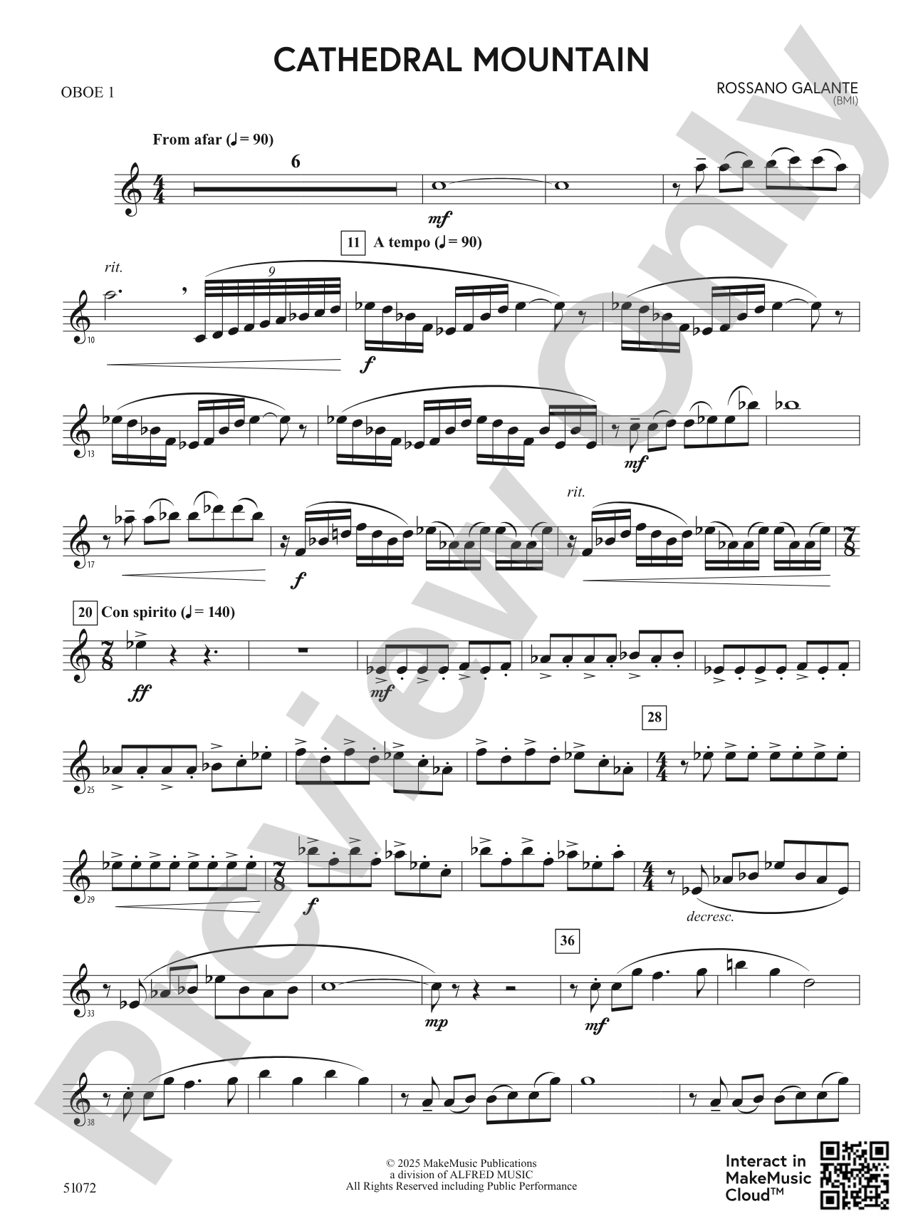 Cathedral Mountain: Oboe