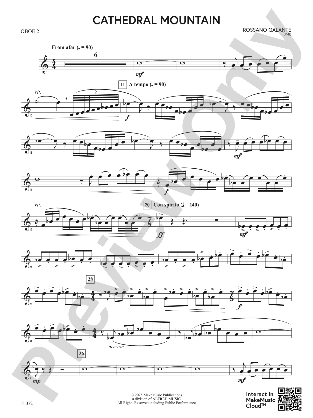 Cathedral Mountain: 2nd Oboe