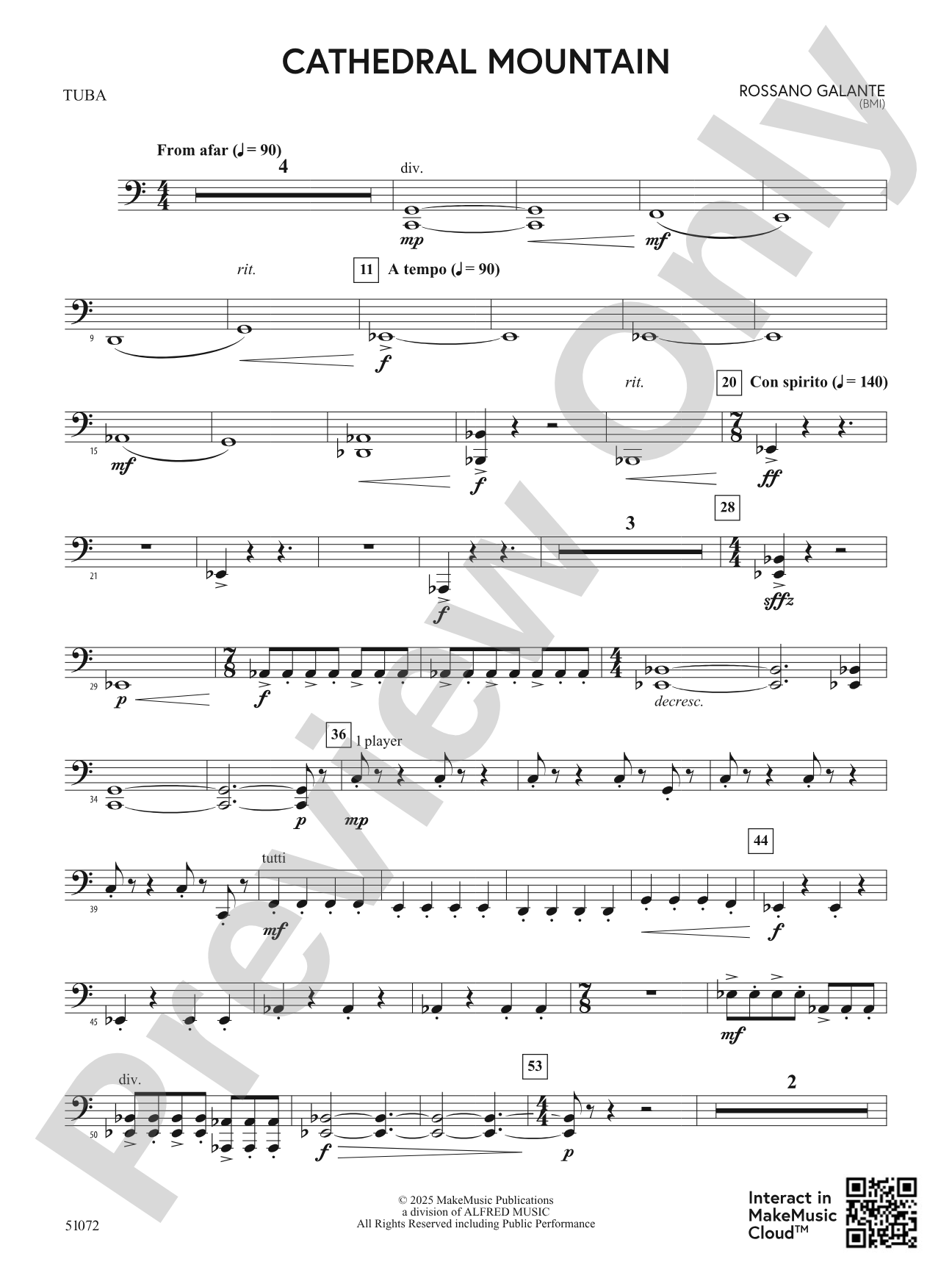 Cathedral Mountain: Tuba
