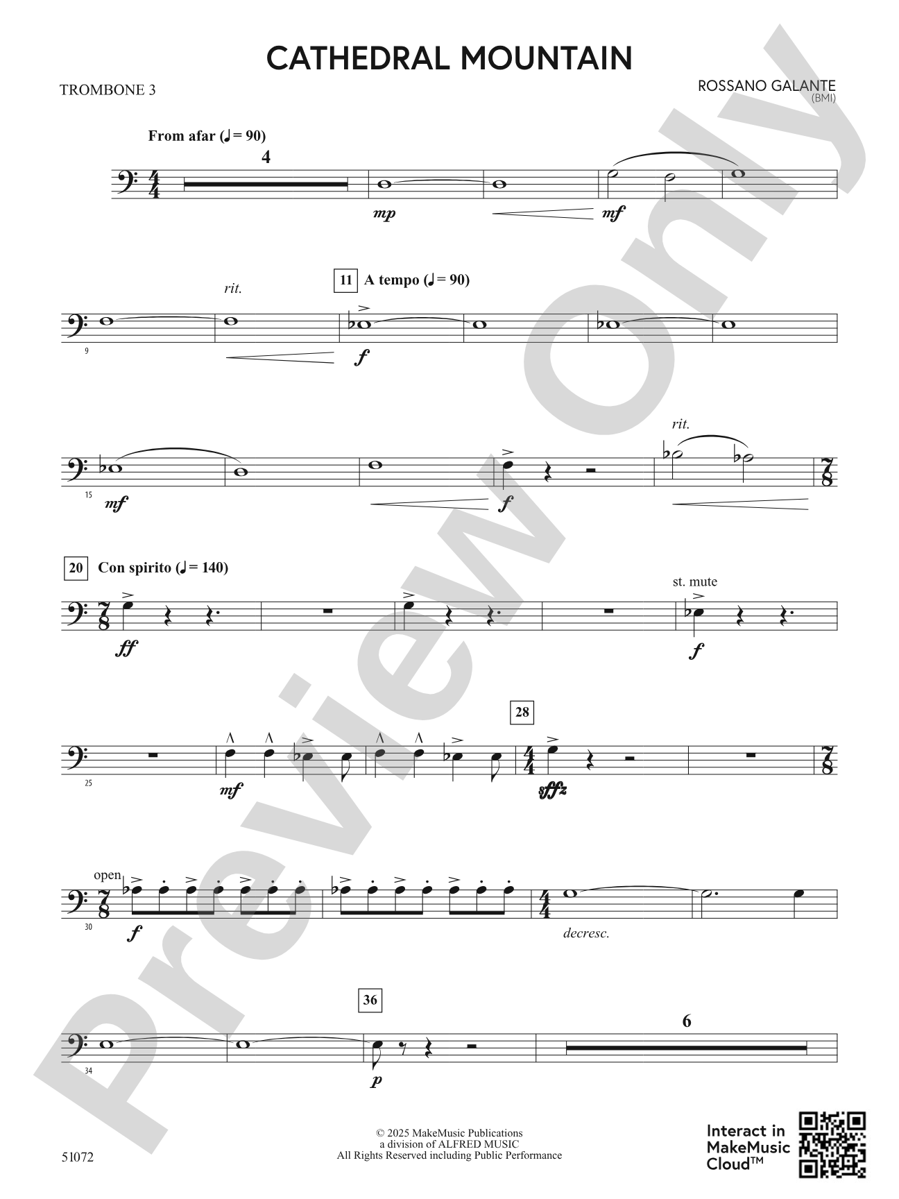 Cathedral Mountain: 3rd Trombone