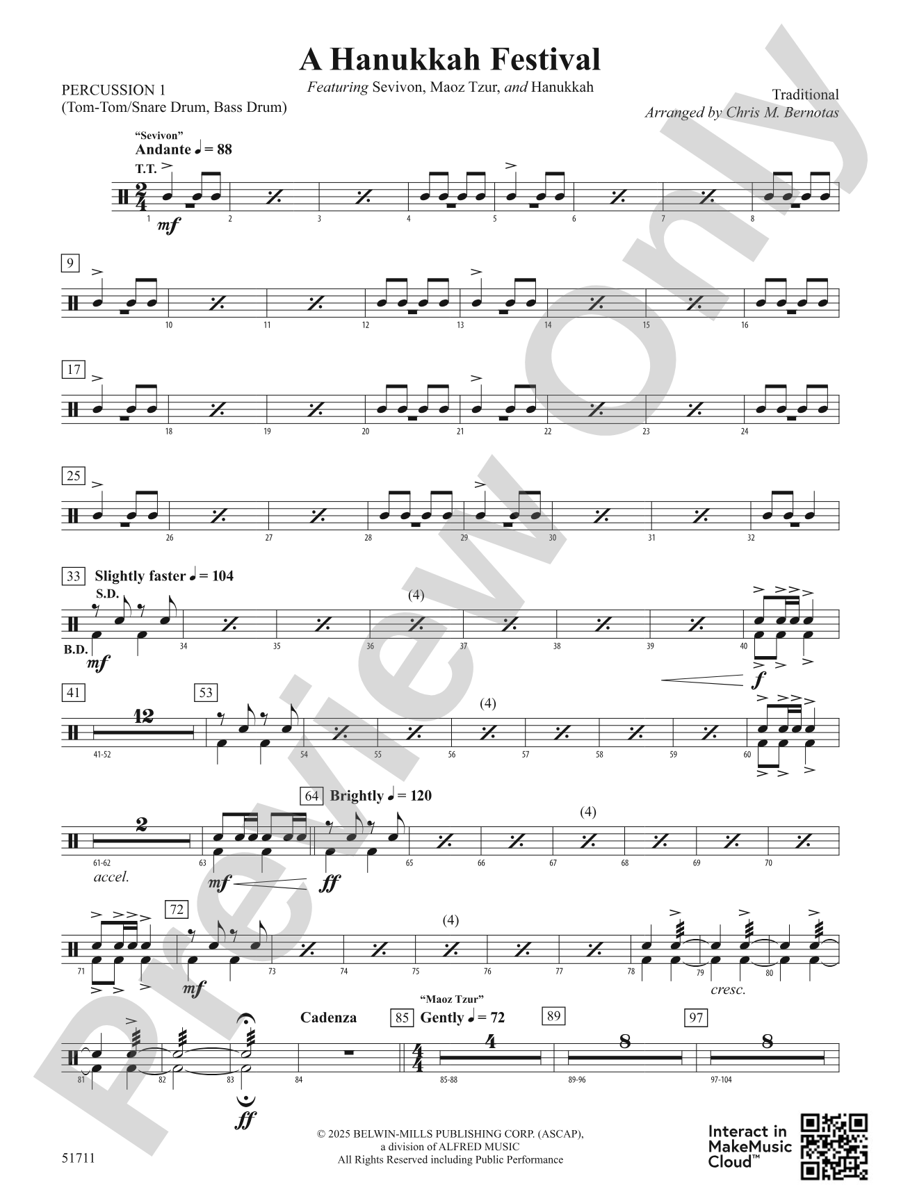 A Hanukkah Festival: 1st Percussion