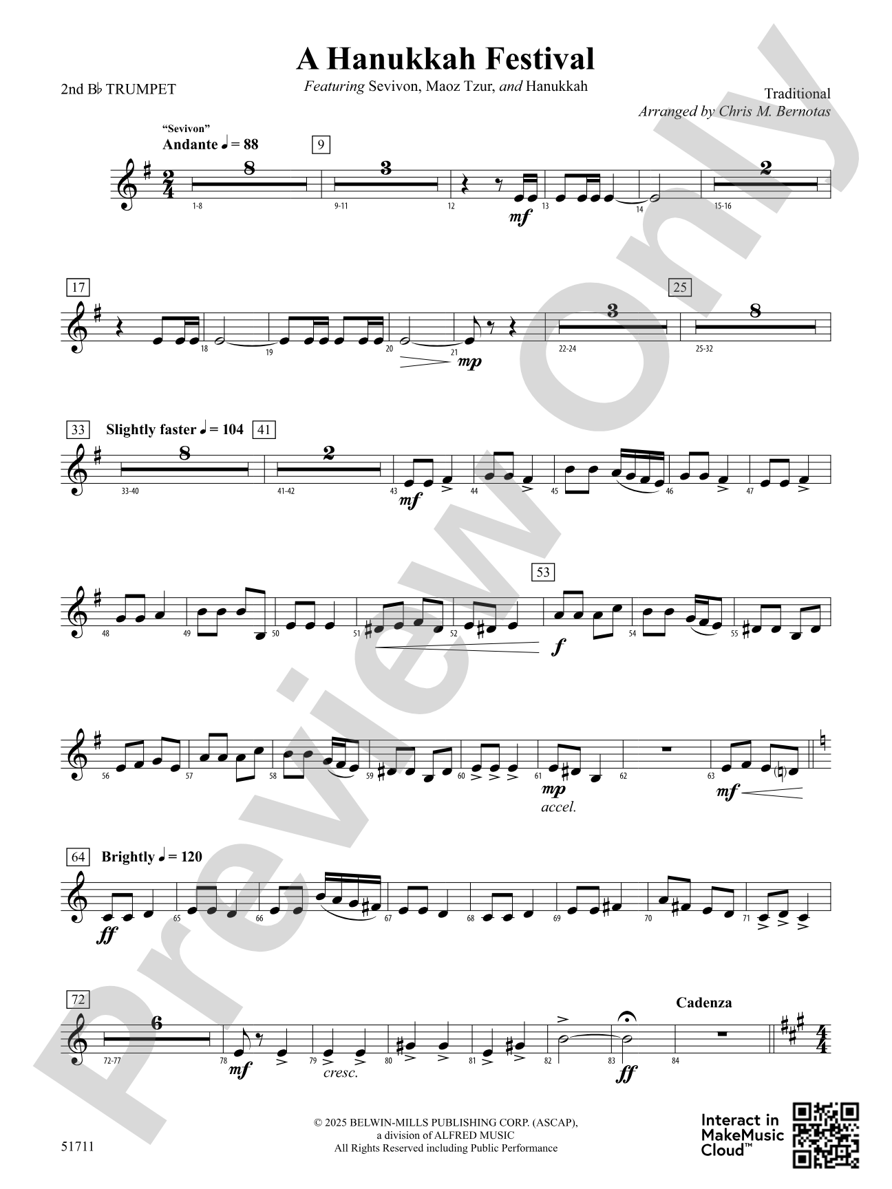 A Hanukkah Festival: 2nd B-flat Trumpet