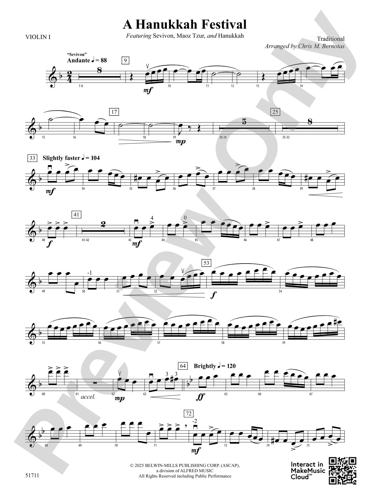 A Hanukkah Festival: 1st Violin