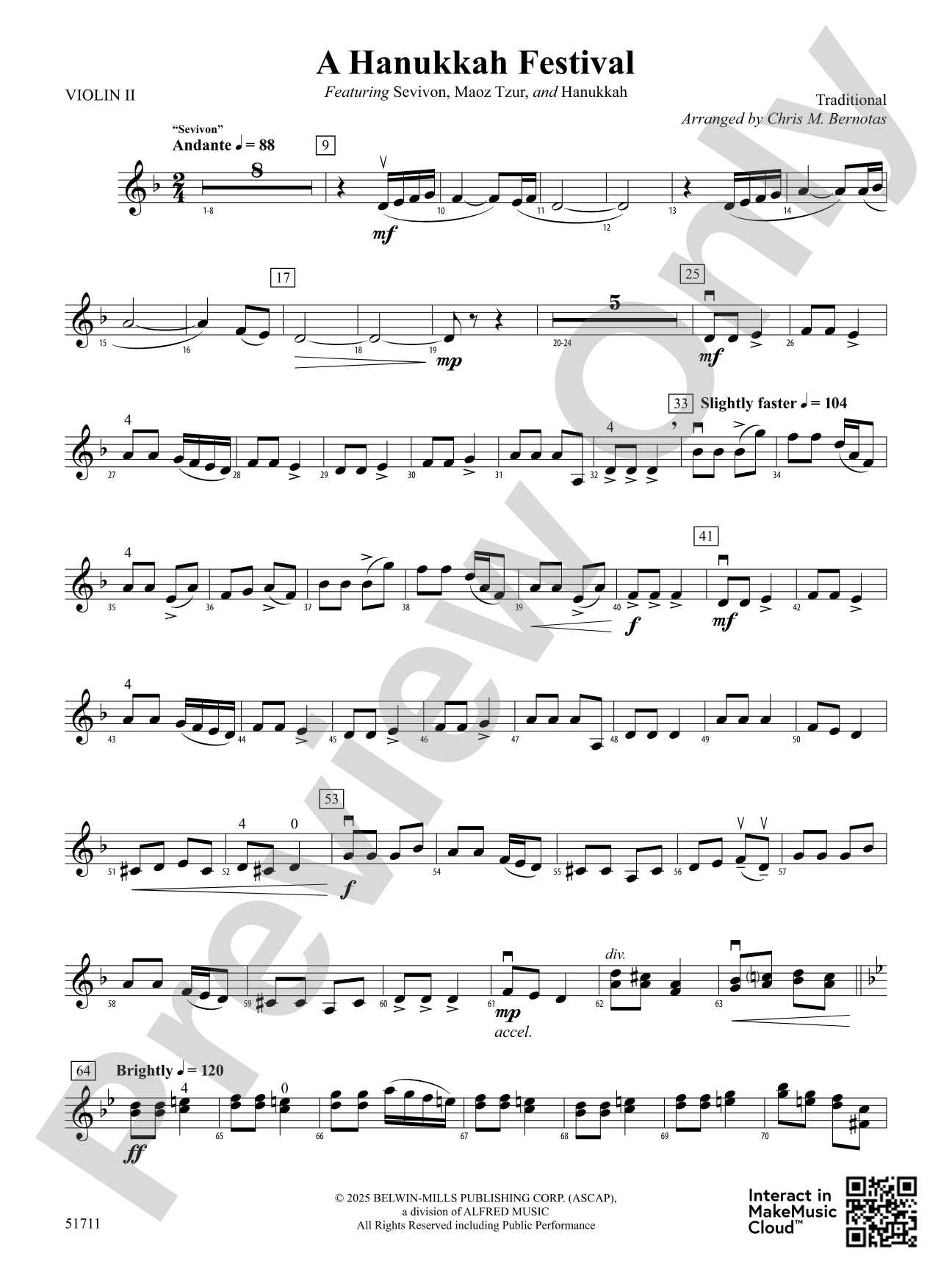 A Hanukkah Festival: 2nd Violin