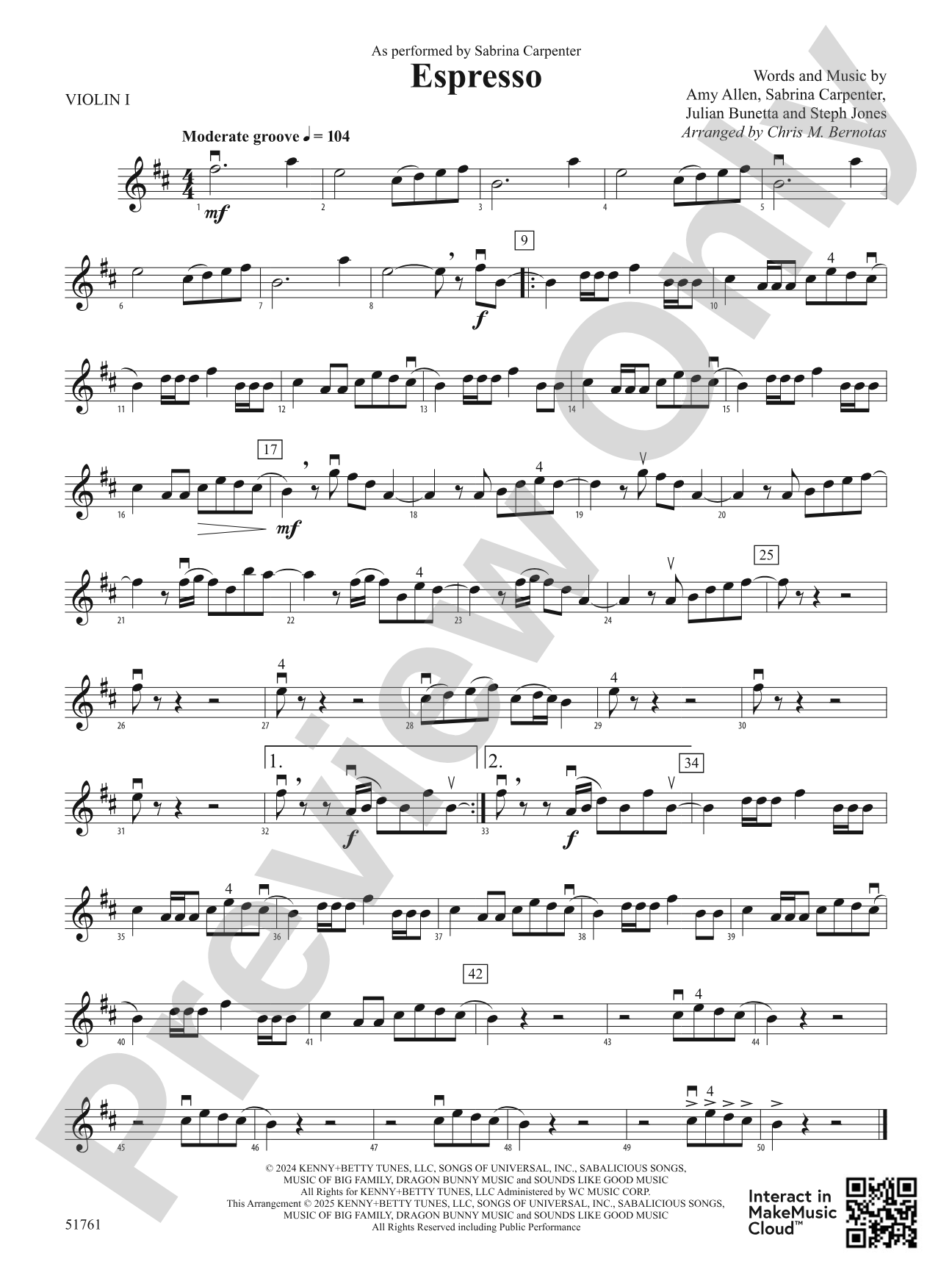 Espresso: 1st Violin