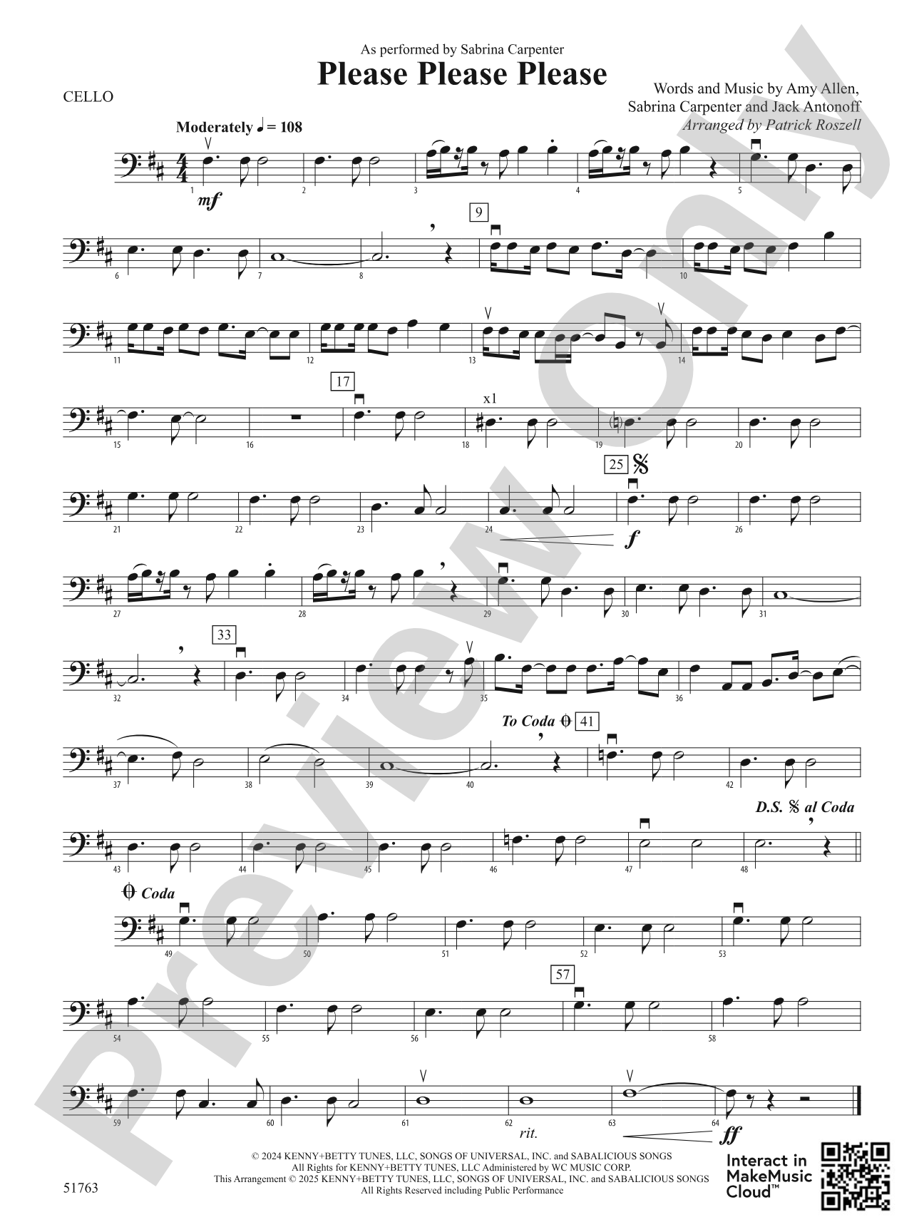 Please Please Please: Cello