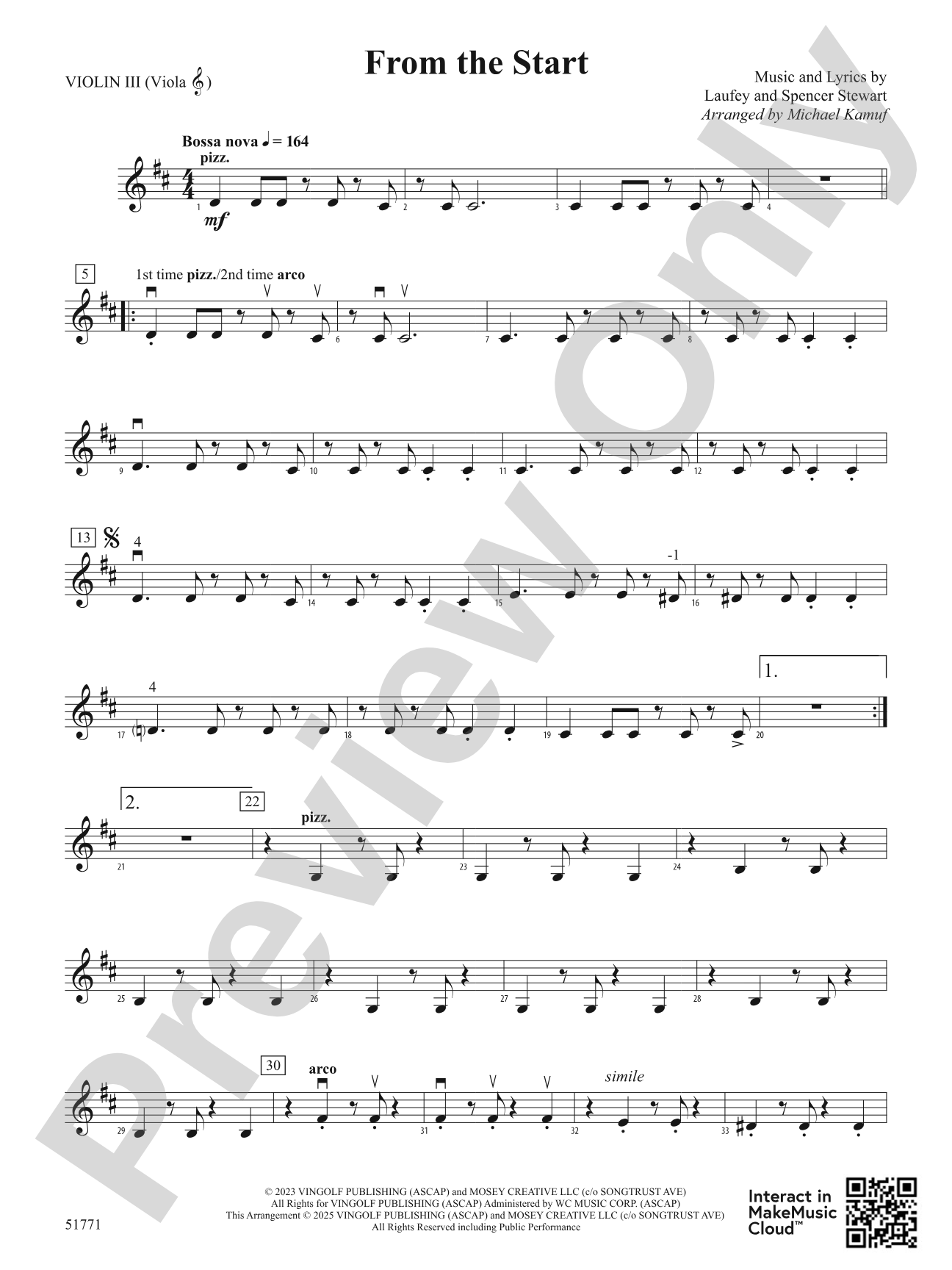 From the Start: 3rd Violin (Viola [TC])