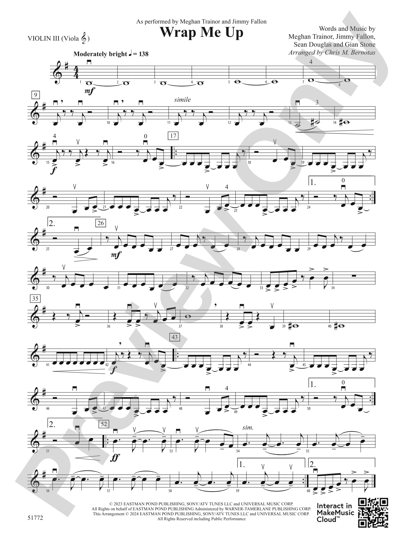 Wrap Me Up: 3rd Violin (Viola [TC])