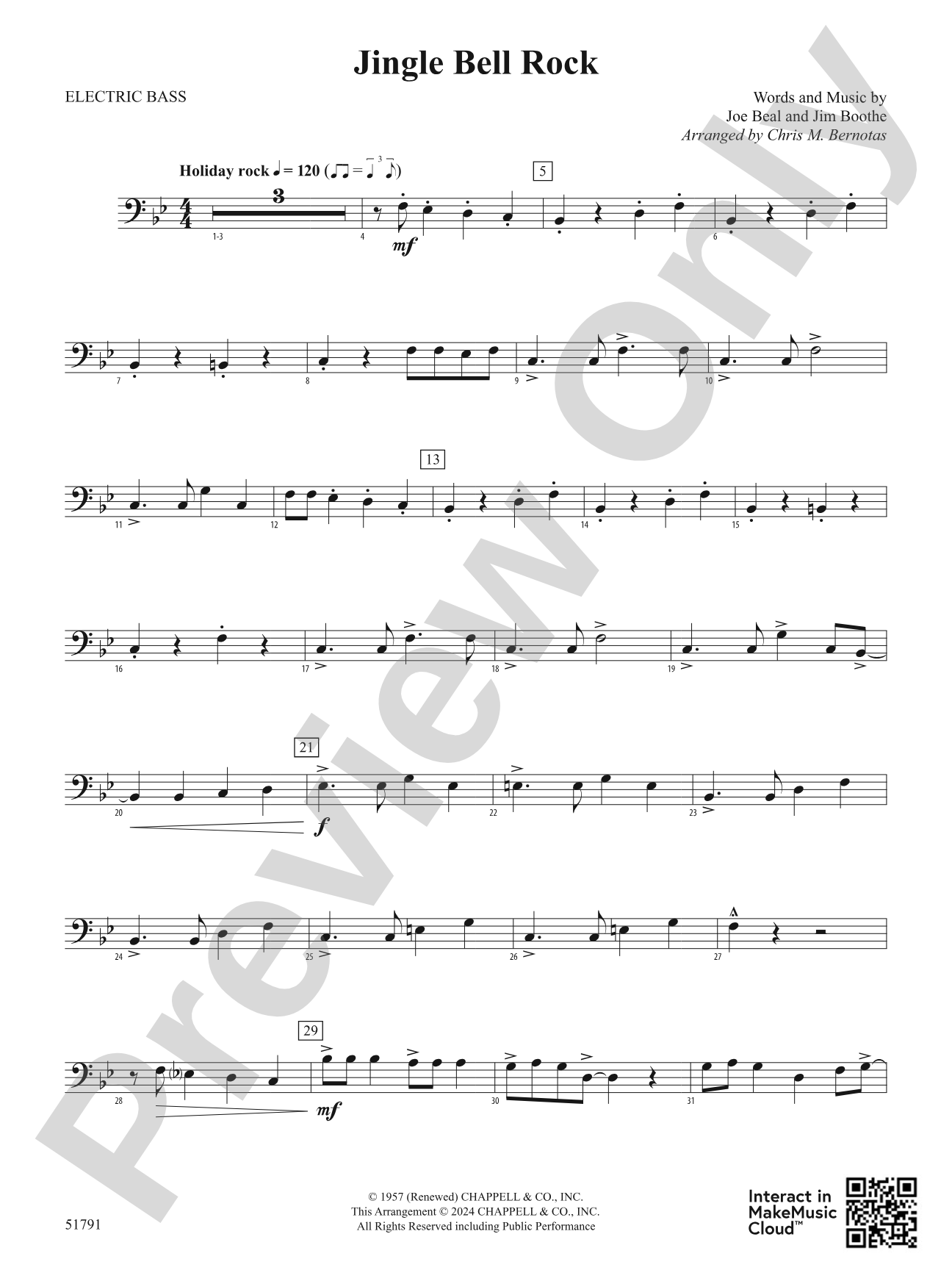 Jingle Bell Rock: Electric Bass