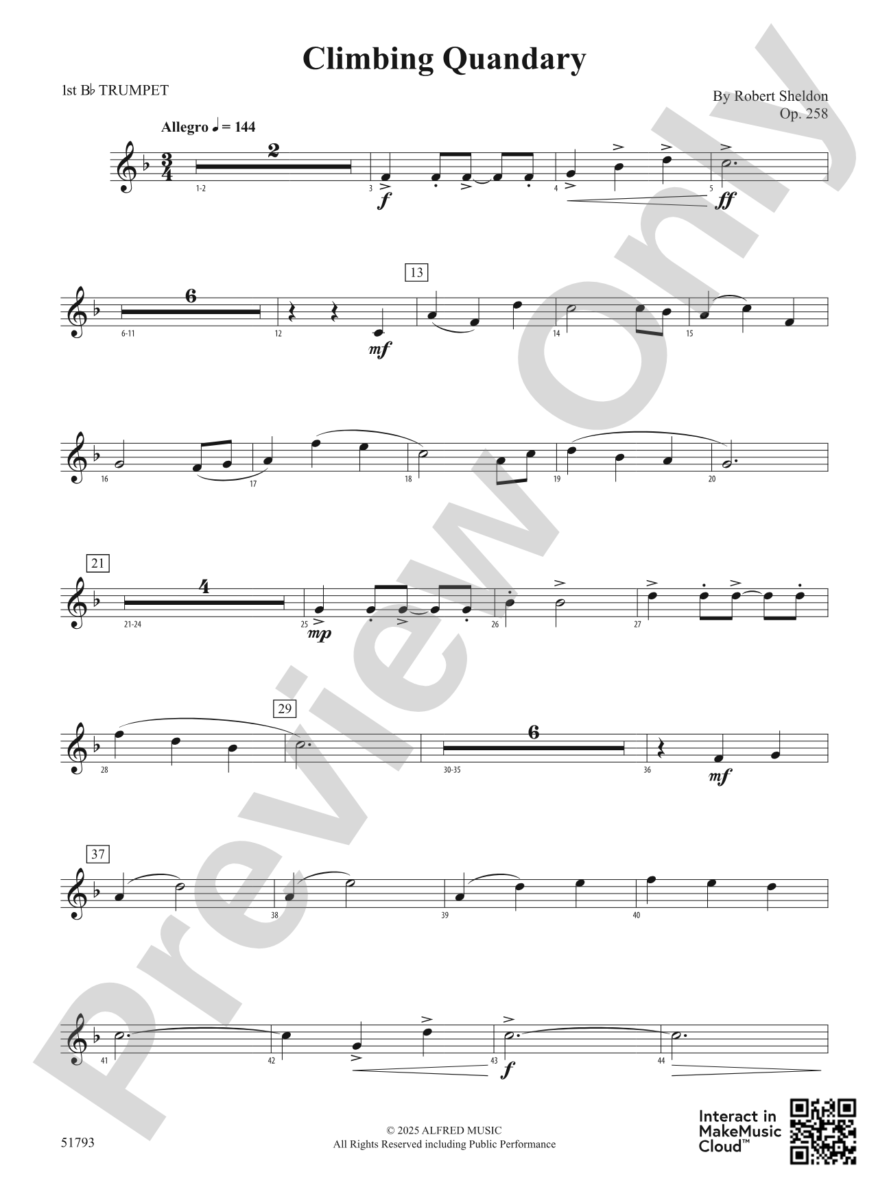 Climbing Quandary: 1st B-flat Trumpet