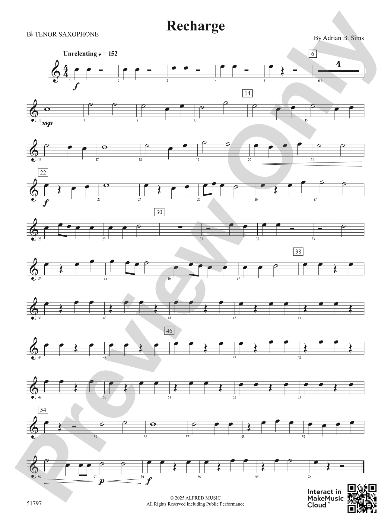 Recharge: B-flat Tenor Saxophone
