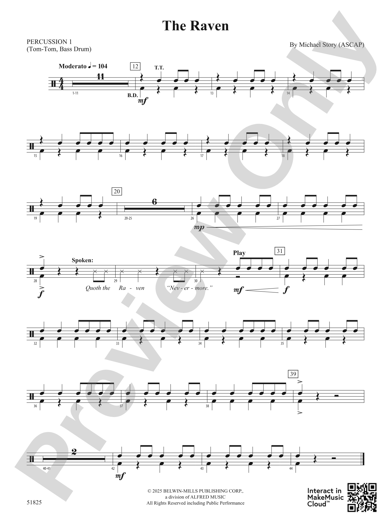 The Raven: 1st Percussion