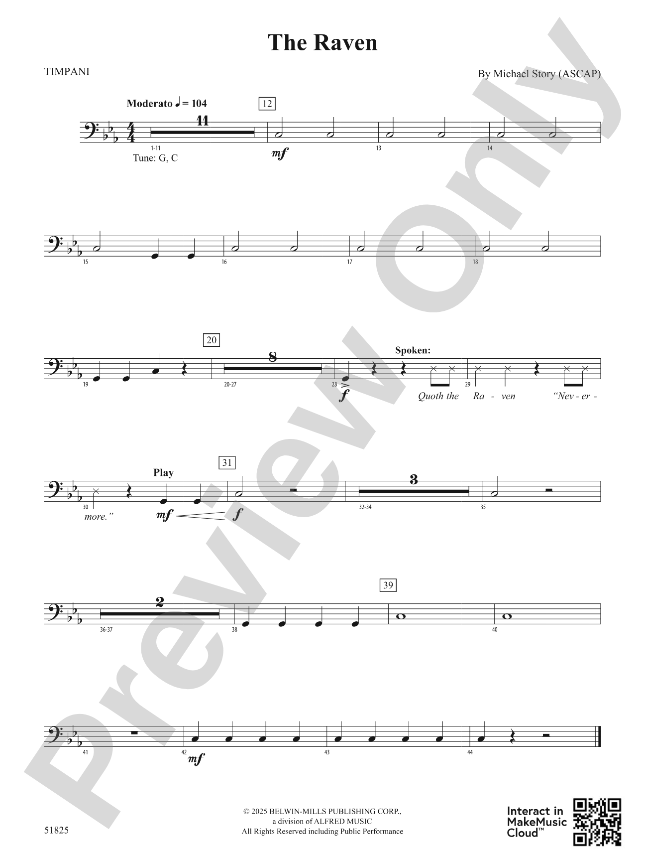 The Raven: Timpani