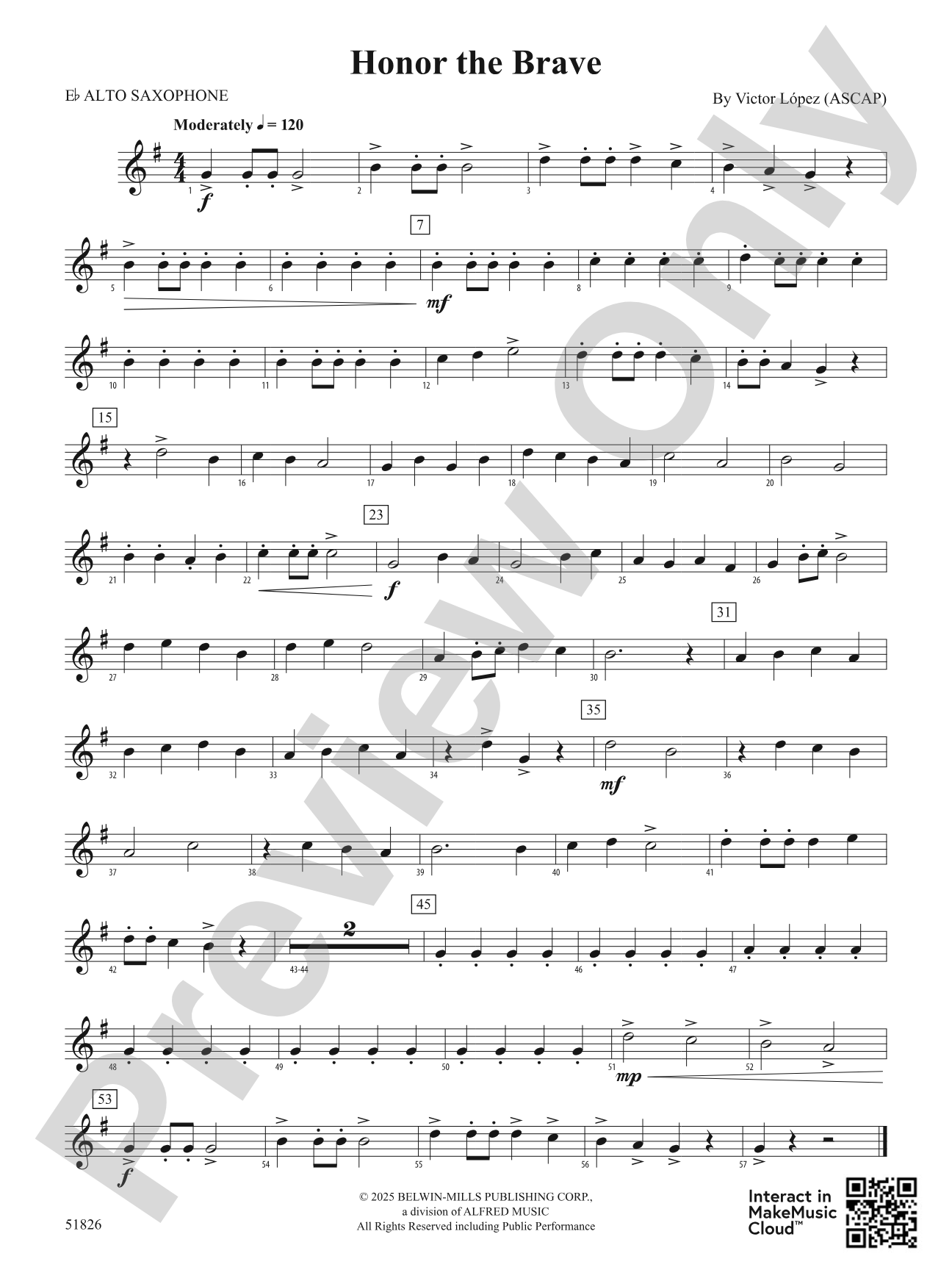 Honor the Brave: E-flat Alto Saxophone