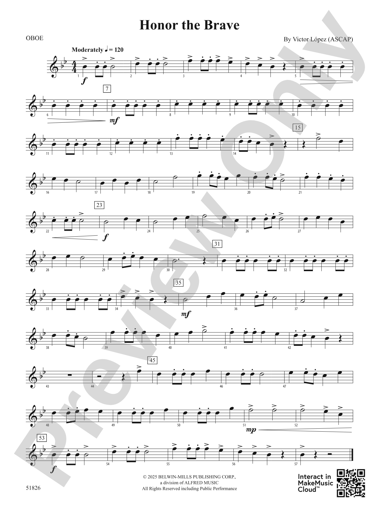 Honor the Brave: Oboe