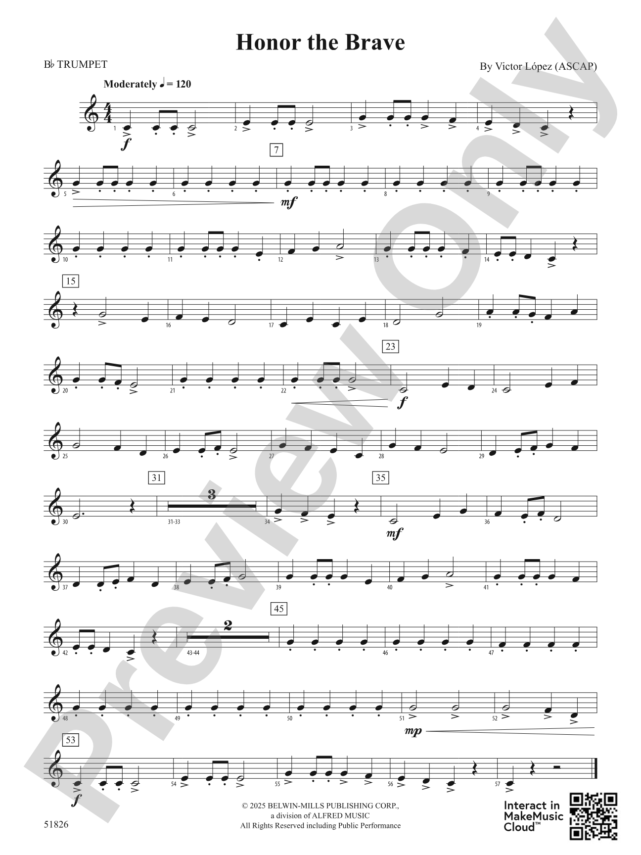 Honor the Brave: 1st B-flat Trumpet