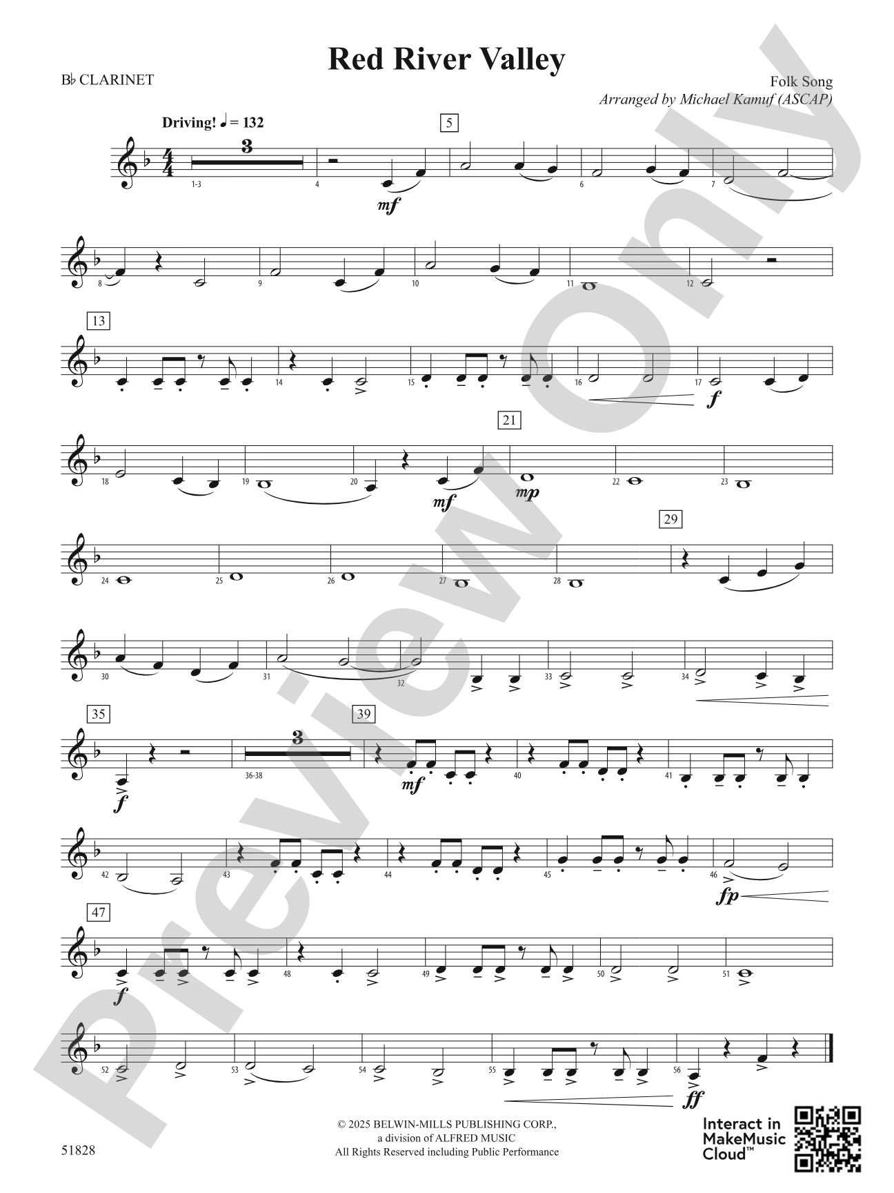 Red River Valley: 1st B-flat Clarinet