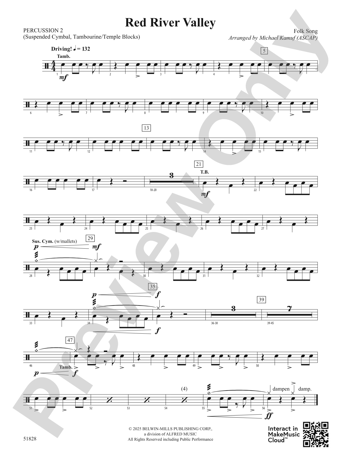 Red River Valley: 2nd Percussion