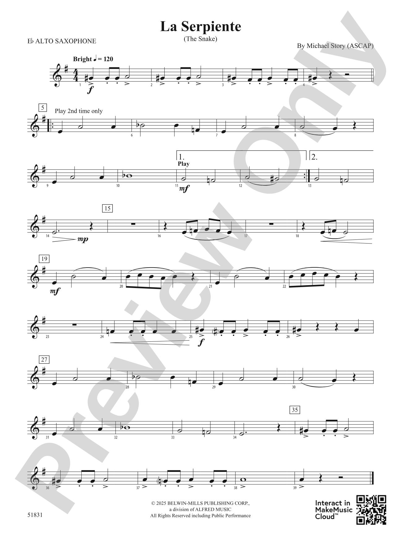 La Serpiente: E-flat Alto Saxophone