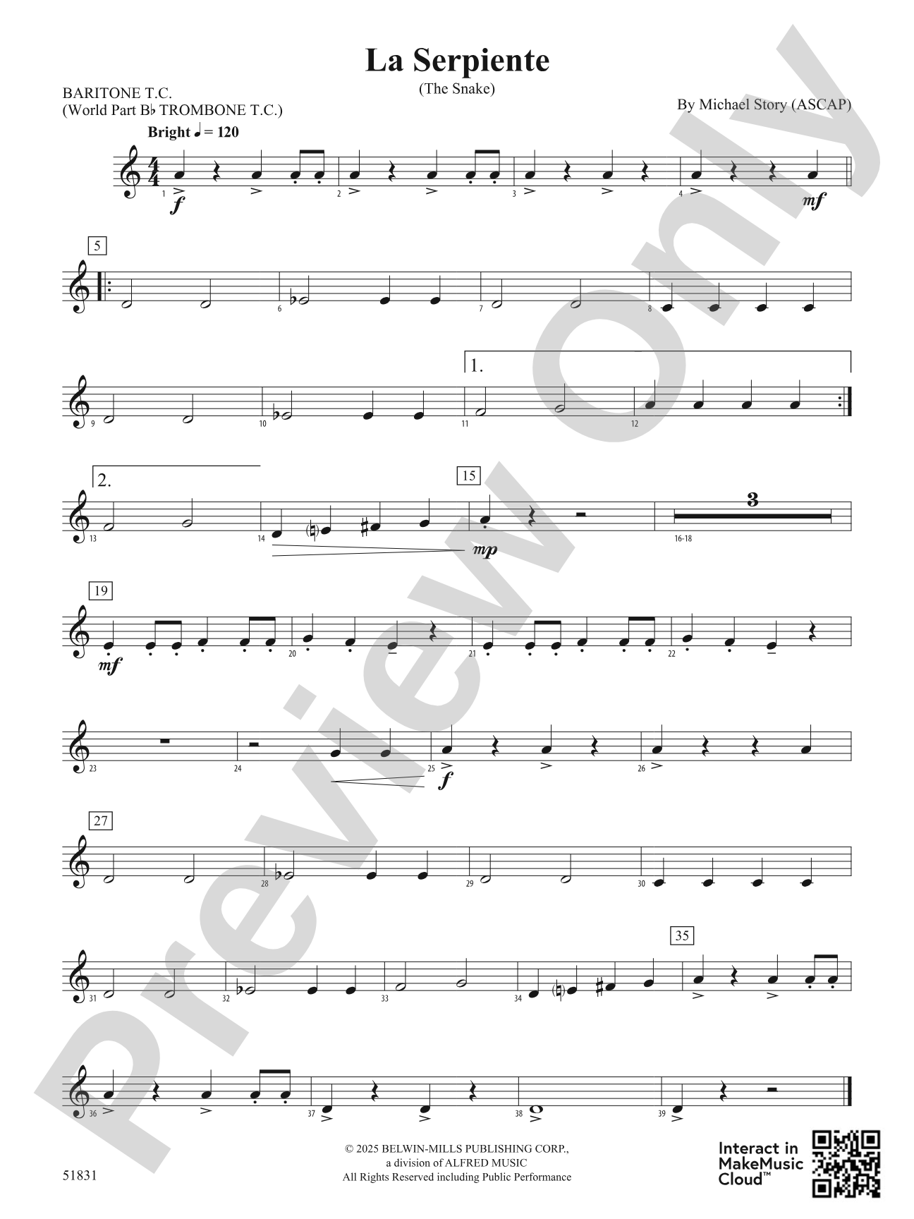 La Serpiente: Baritone T.C.