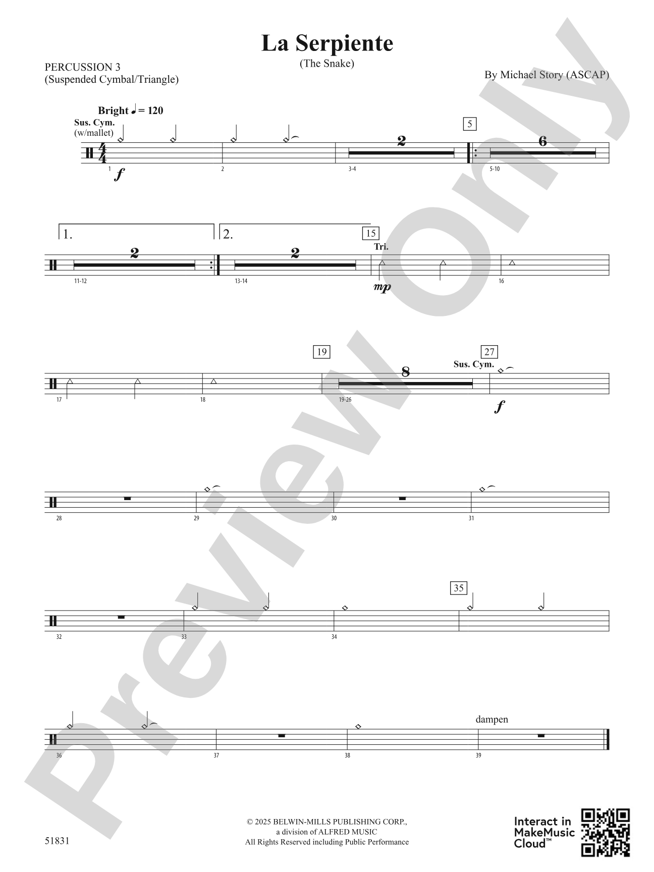La Serpiente: 3rd Percussion