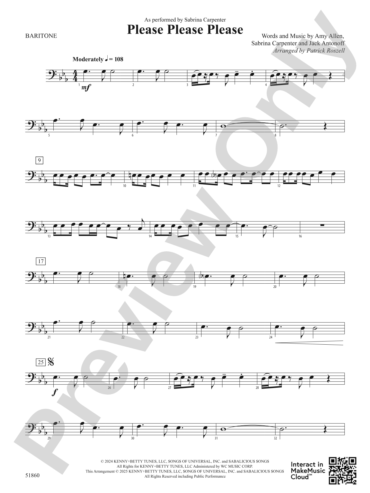 Please Please Please: Baritone B.C.