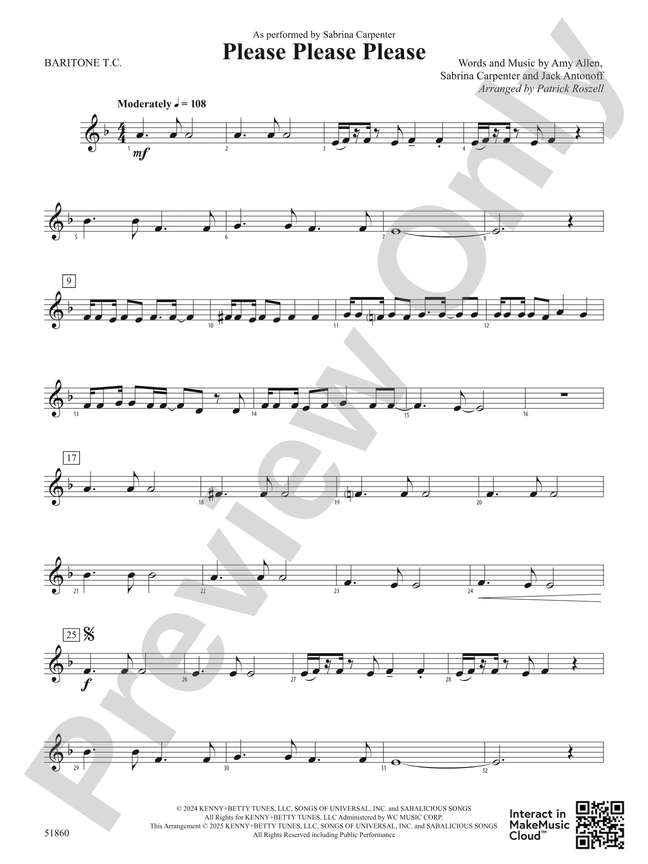 Please Please Please: Baritone T.C.