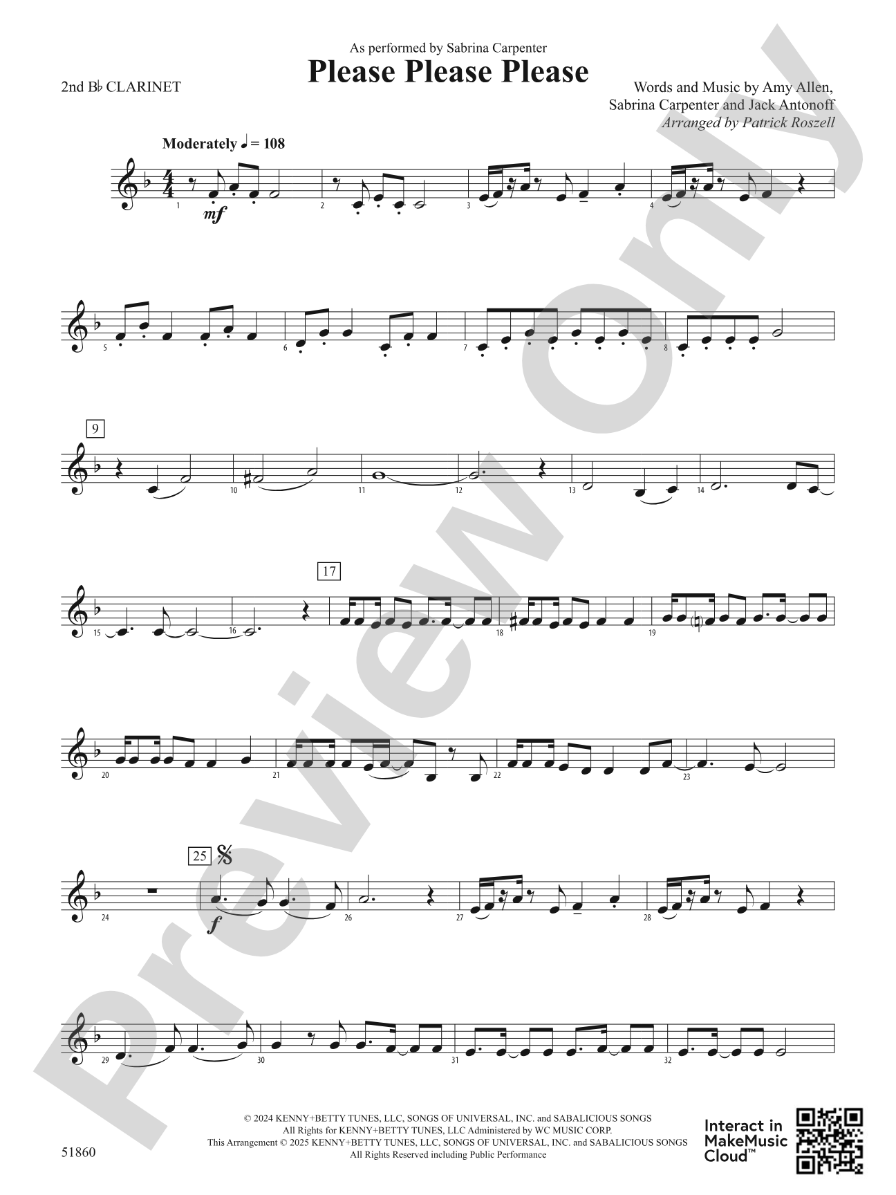 Please Please Please: 2nd B-flat Clarinet