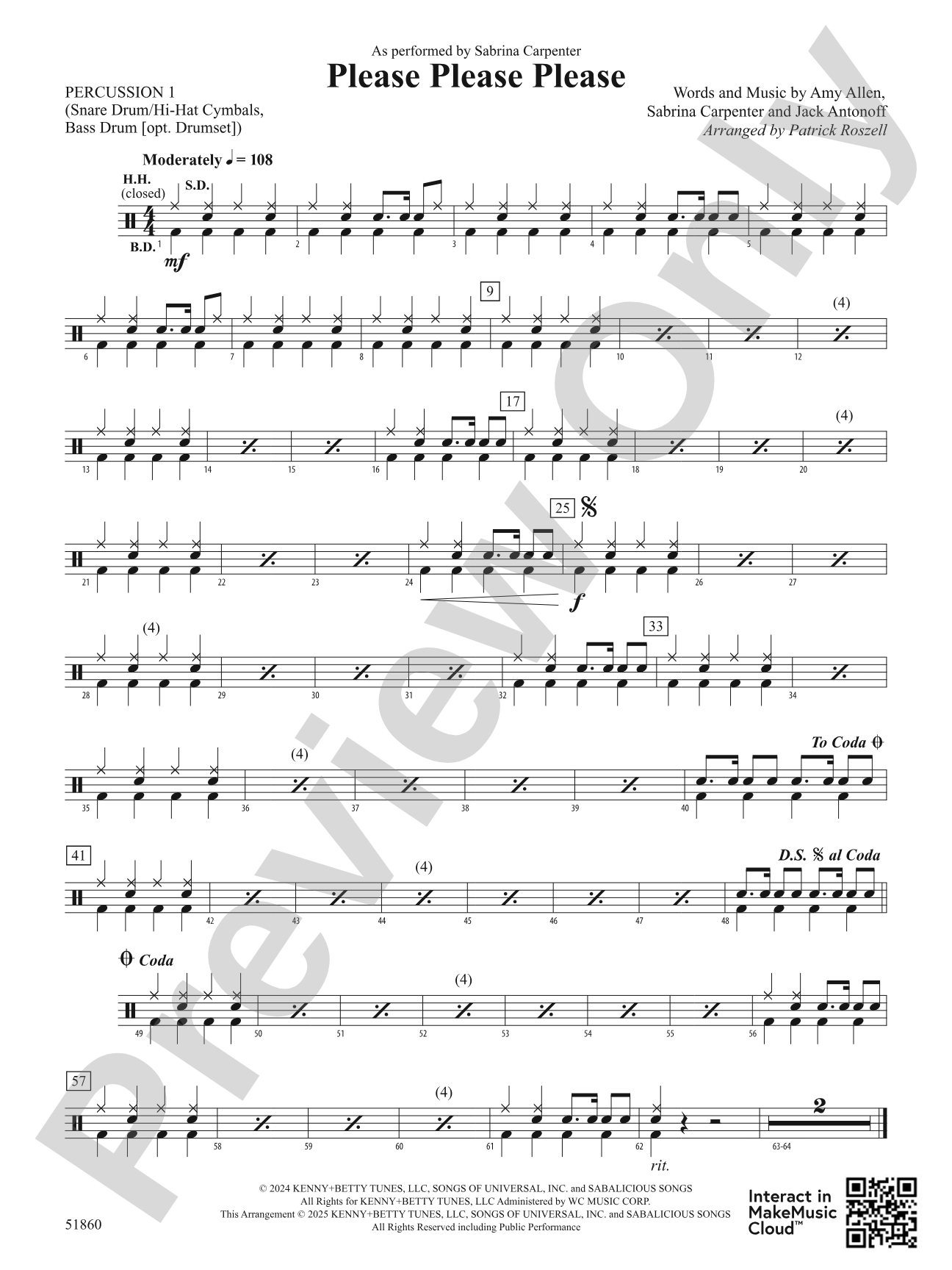 Please Please Please: 1st Percussion