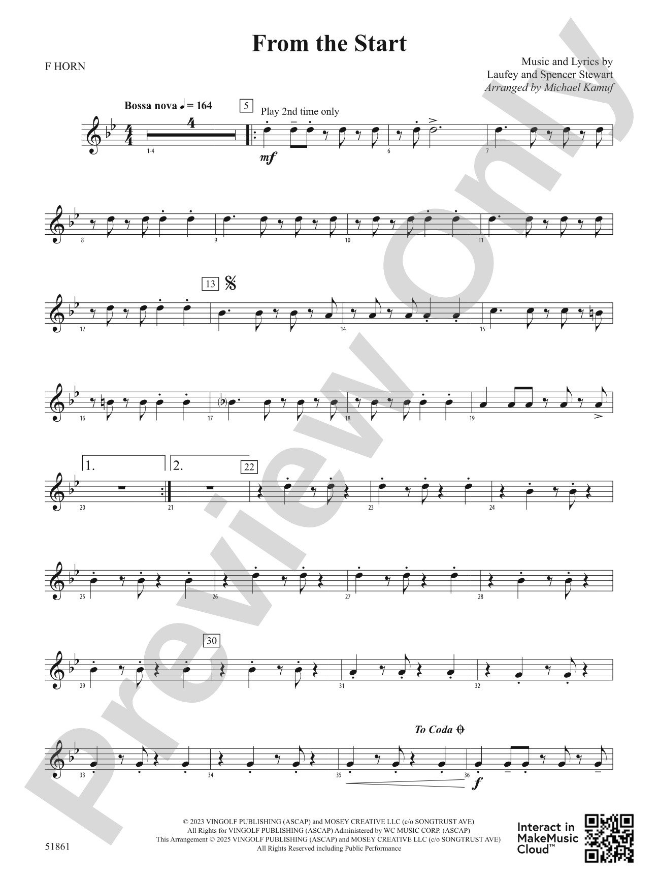 From the Start: 1st F Horn