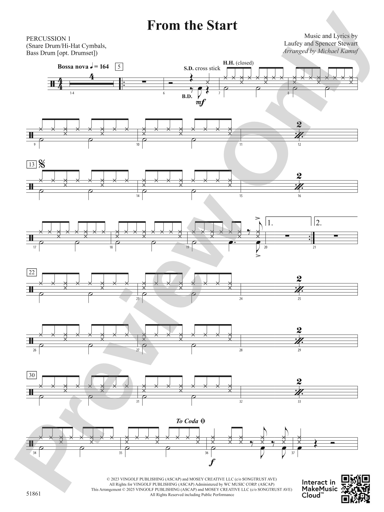 From the Start: 1st Percussion