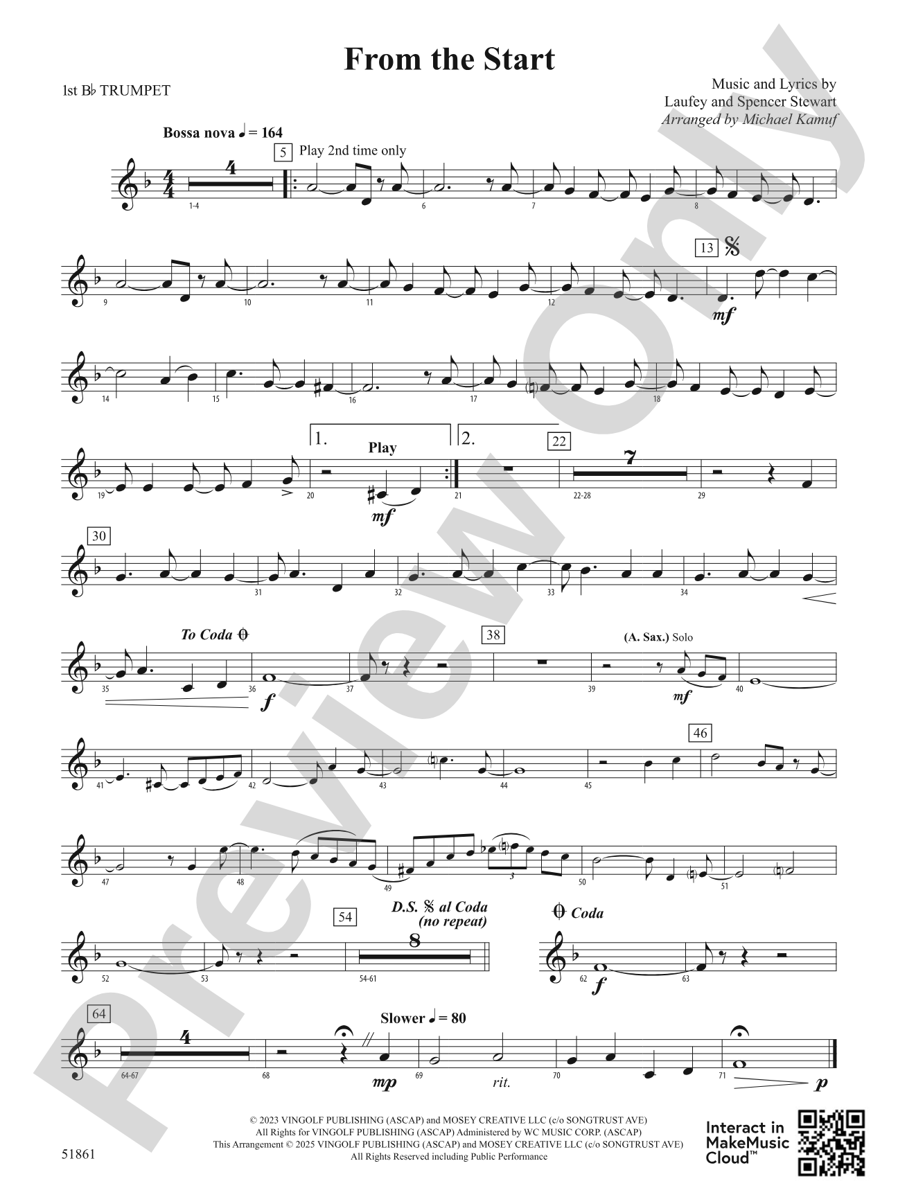 From the Start: 1st B-flat Trumpet