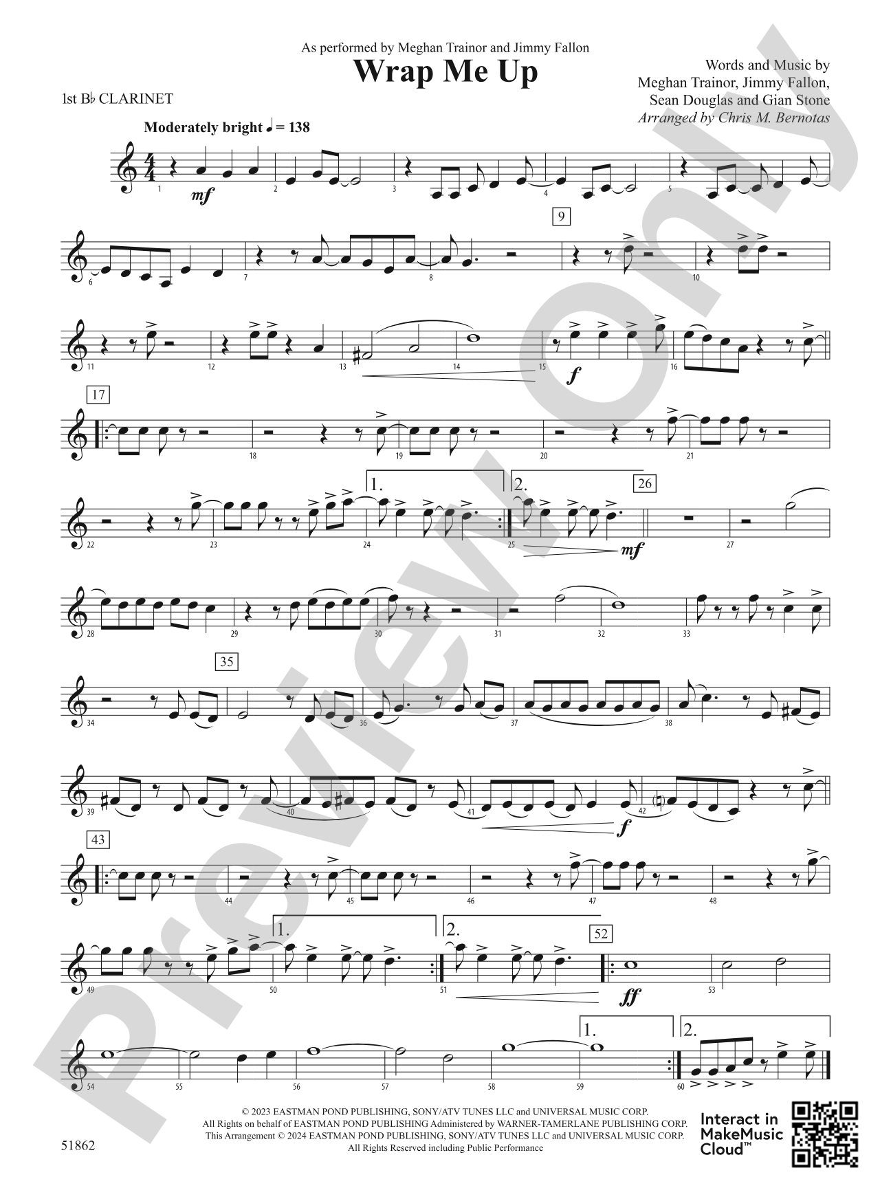 Wrap Me Up: 1st B-flat Clarinet