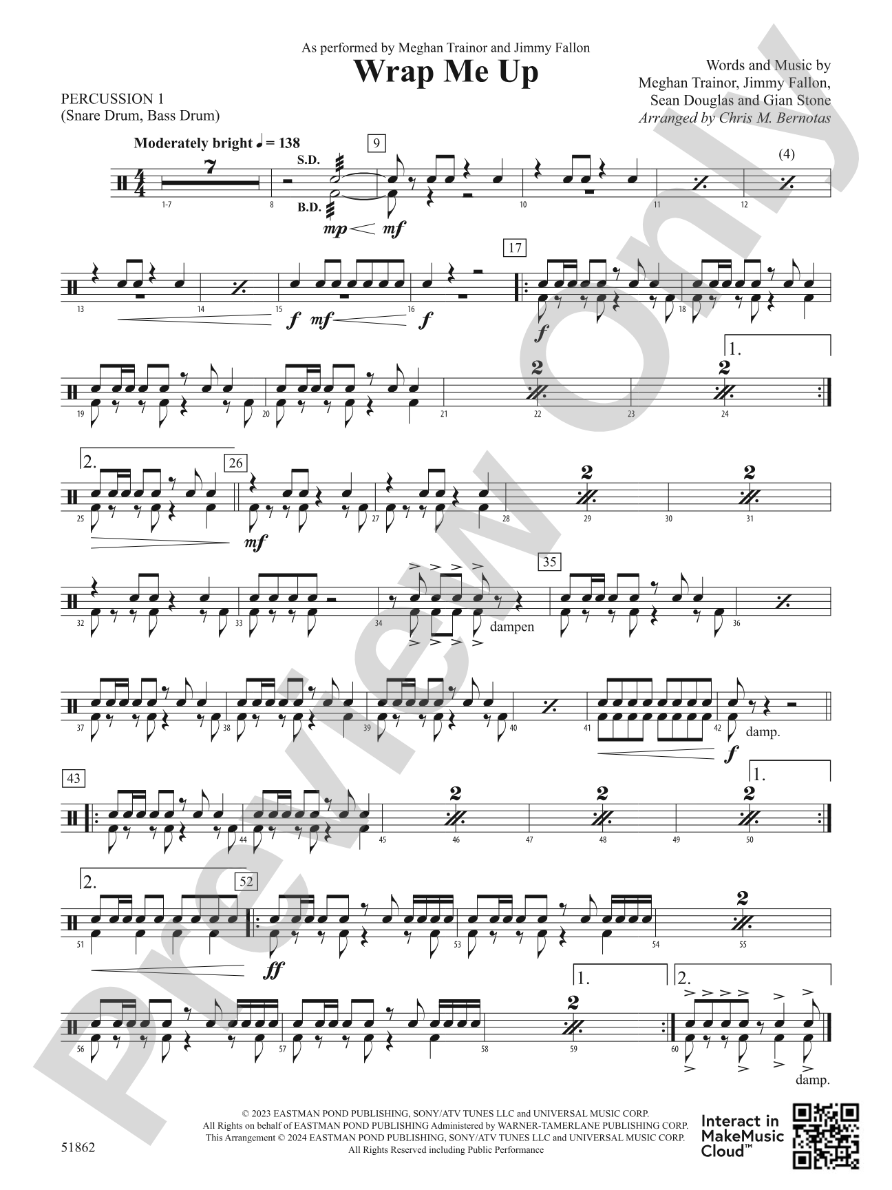 Wrap Me Up: 1st Percussion
