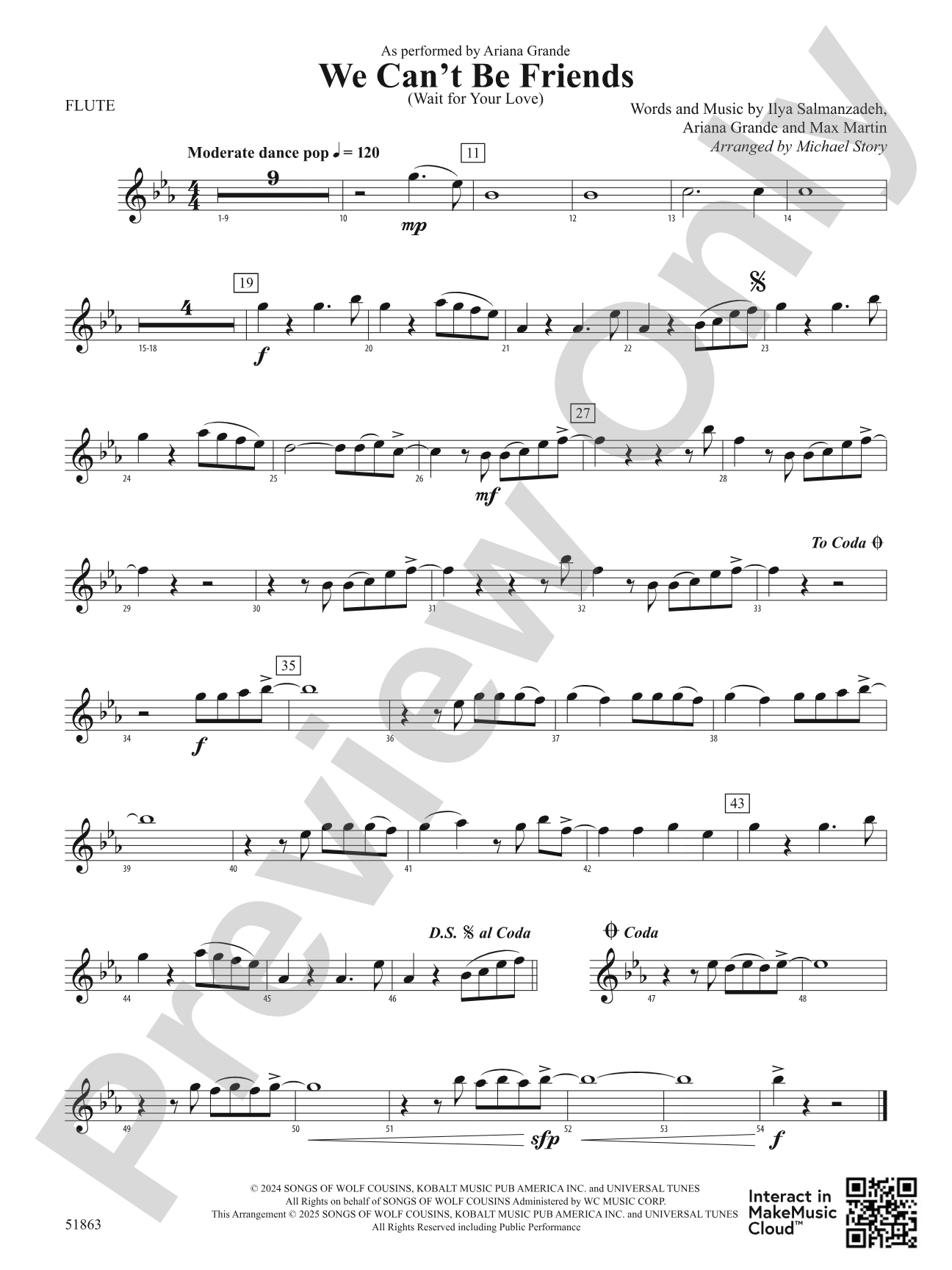We Can't Be Friends: Flute